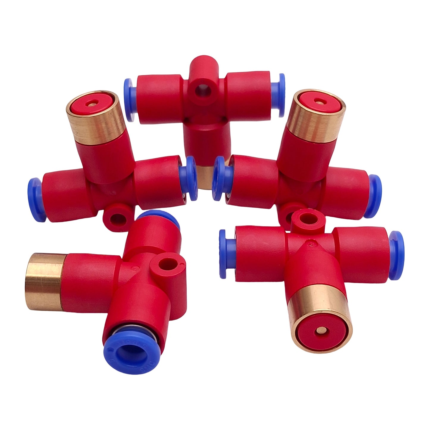 Used Lot of 5 SMC KEB06 Residual Pressure Relief Valve, ø6mm One-Touch Tube, 0-1MPa
