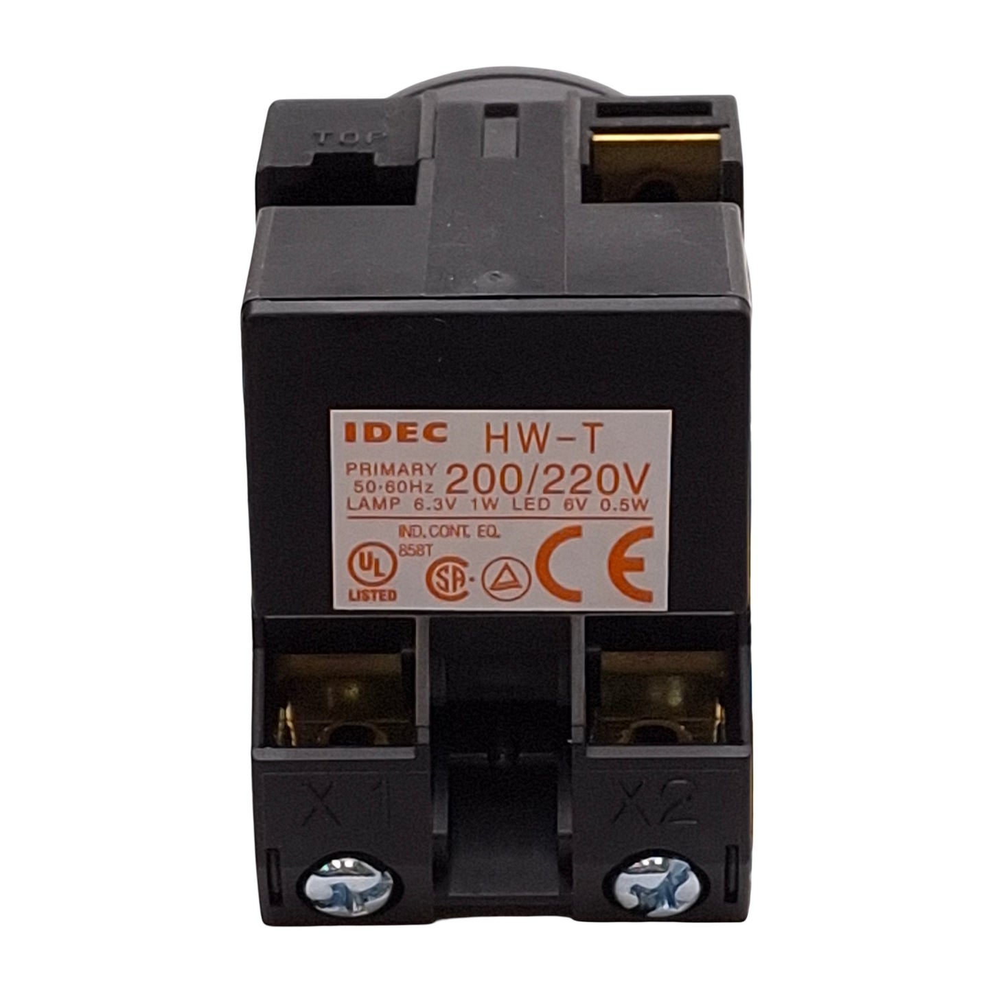 New Idec APS126DNW White Dome Pilot Light ø25mm, 6VAC/DC 1W Lamp, 200/220VAC Contact