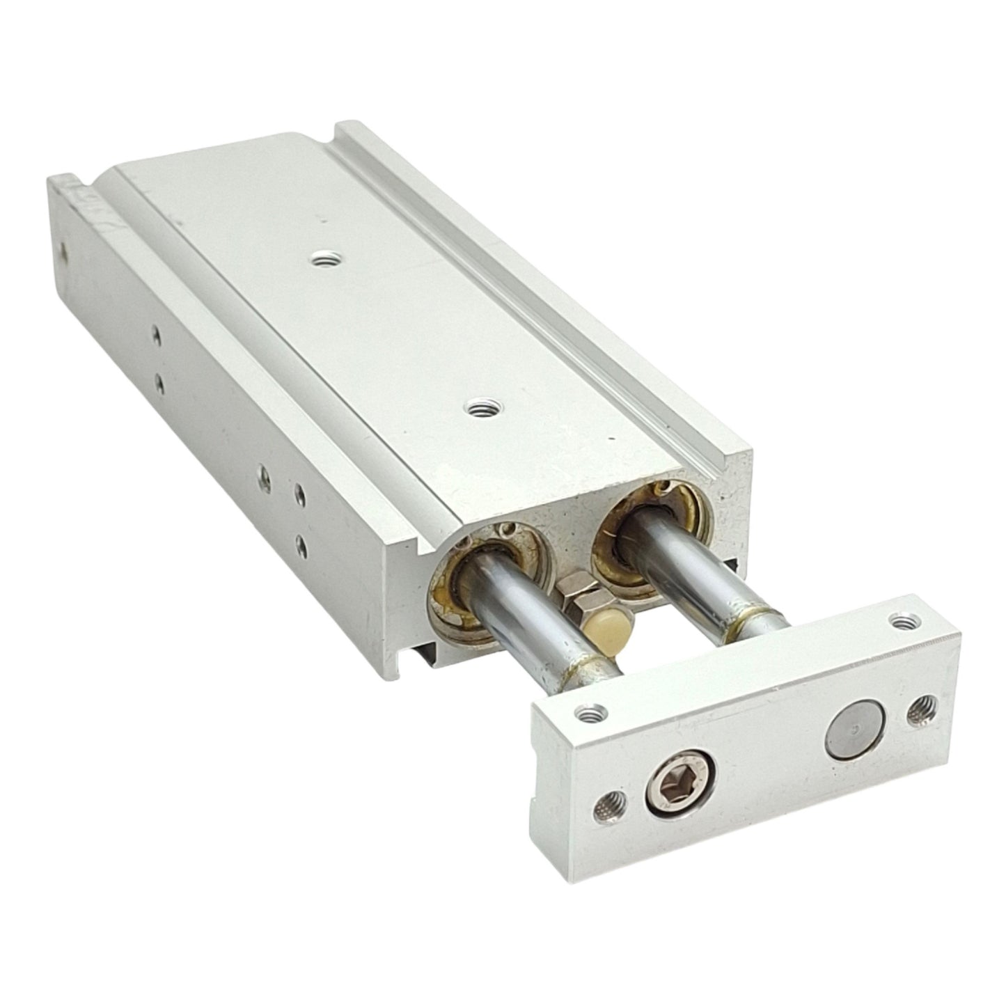 Used SMC CXSL20-75 Dual Rod Cylinder, Bore: 20mm, Stroke: 75mm, Ports: M5x0.8