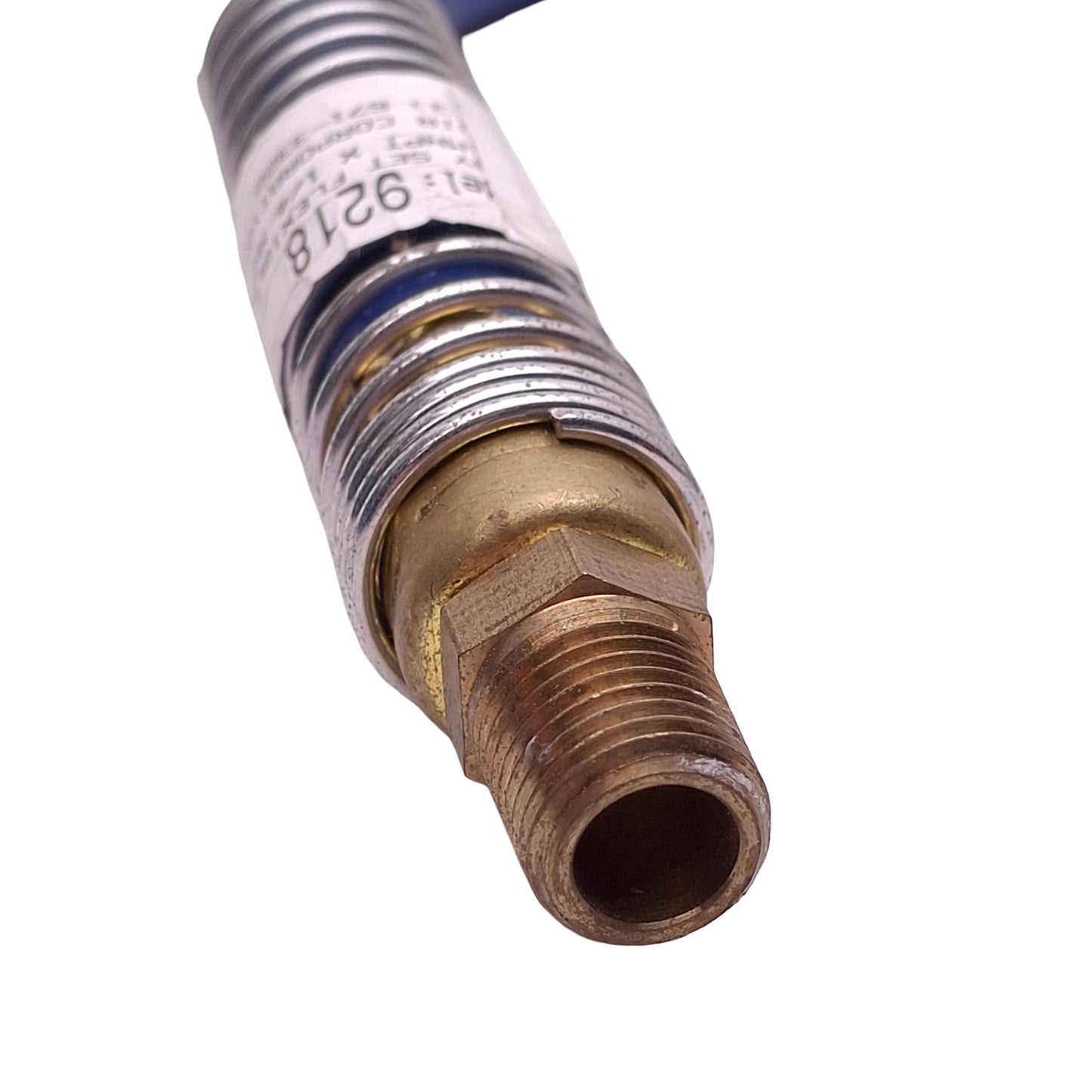 Used Exair 9218 Stay Set Flexible Hose, 1/4in NPT Male x 1/4in NPT Male, 18in Length
