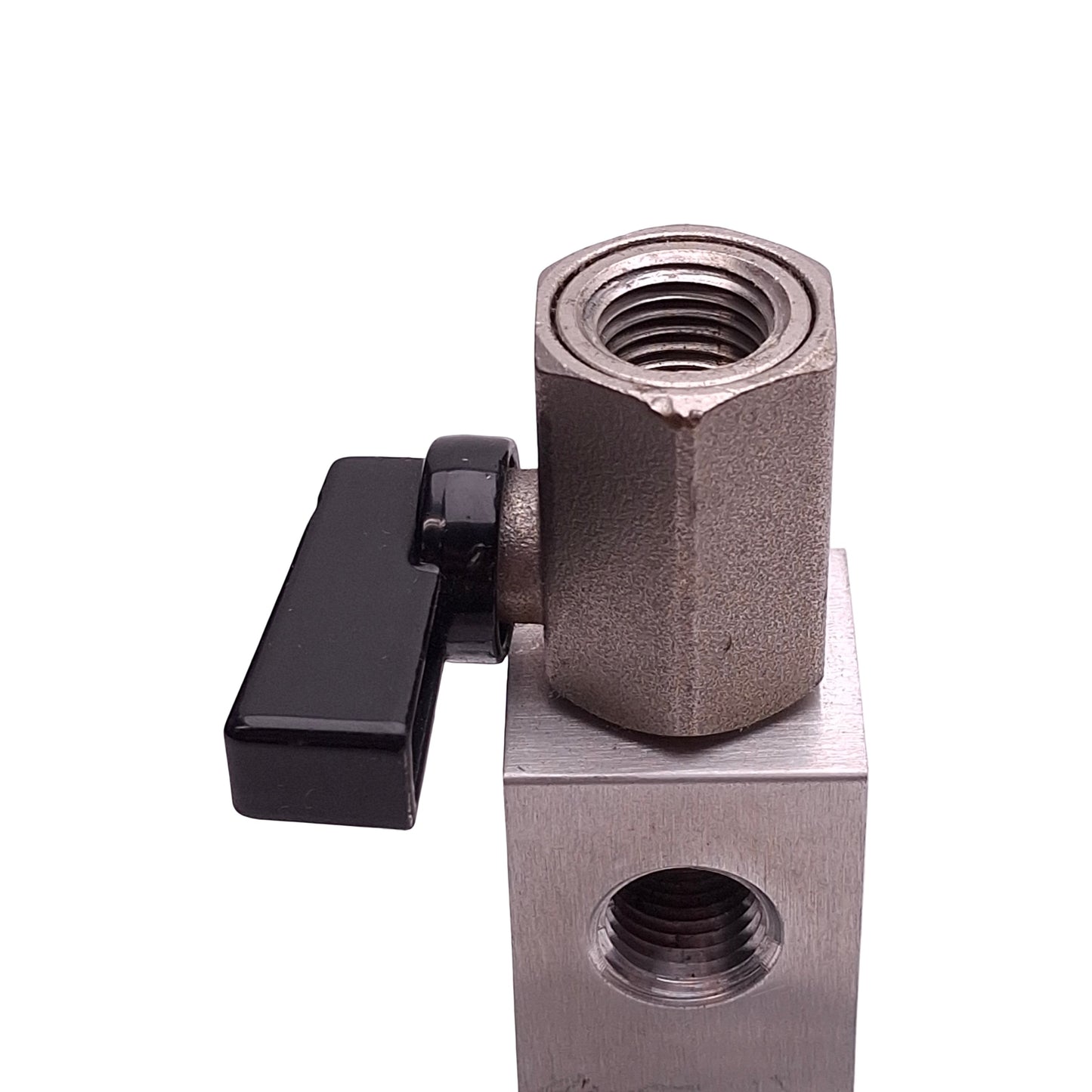 Used Exair 9042 Magnetic Base With Shutoff Valve, 1/4in NPT Female, For Hoses