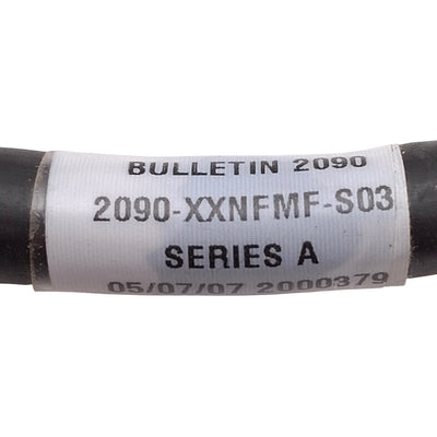 Used Allen Bradley 2090-XXNFMF-S03 Motor Feedback Cable, 17-Pin to Cut End, 6ft