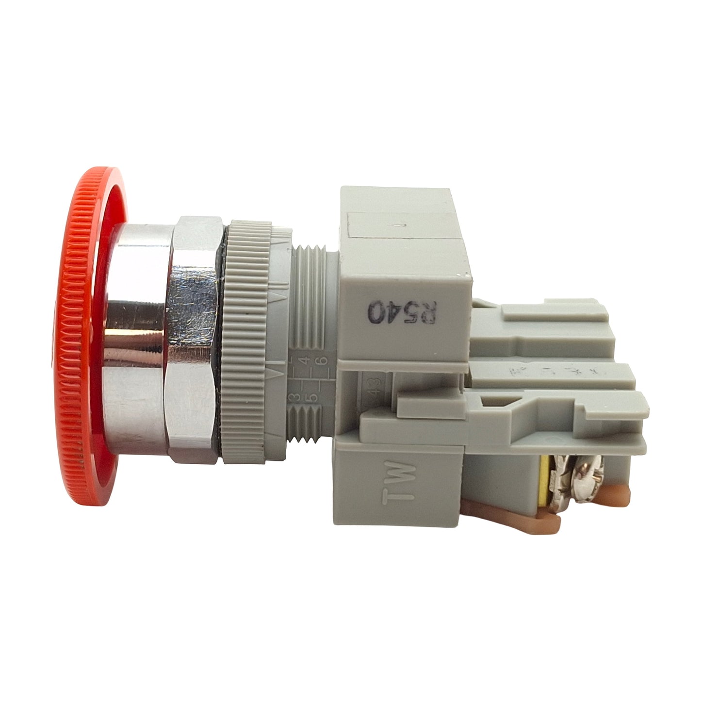 Used Idec AVW401-R Emergency Stop Push-Twist Button, ø22mm, 1NC, 10A 600V AC