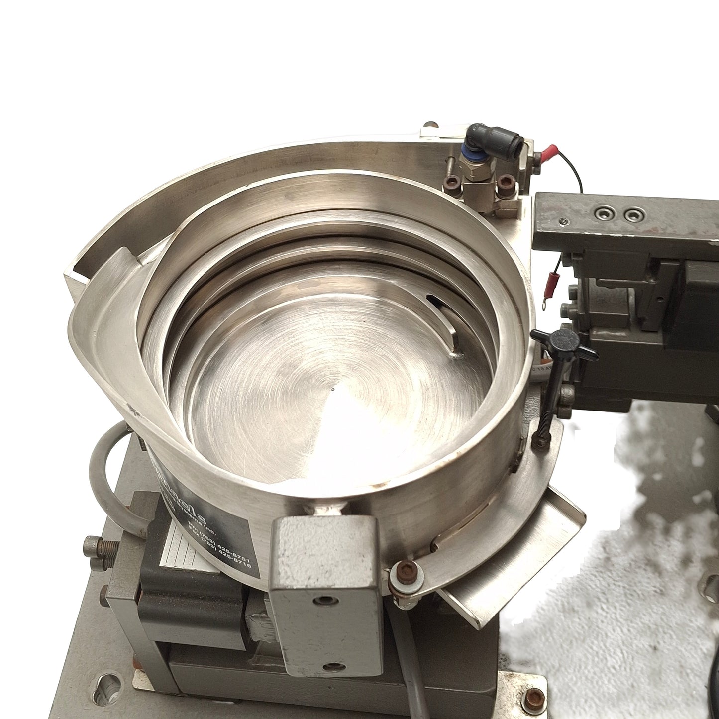 Used Pinnacle Feeding Systems Vibratory Bowl Feeder 120VAC, ø6in Bowl w/ Base