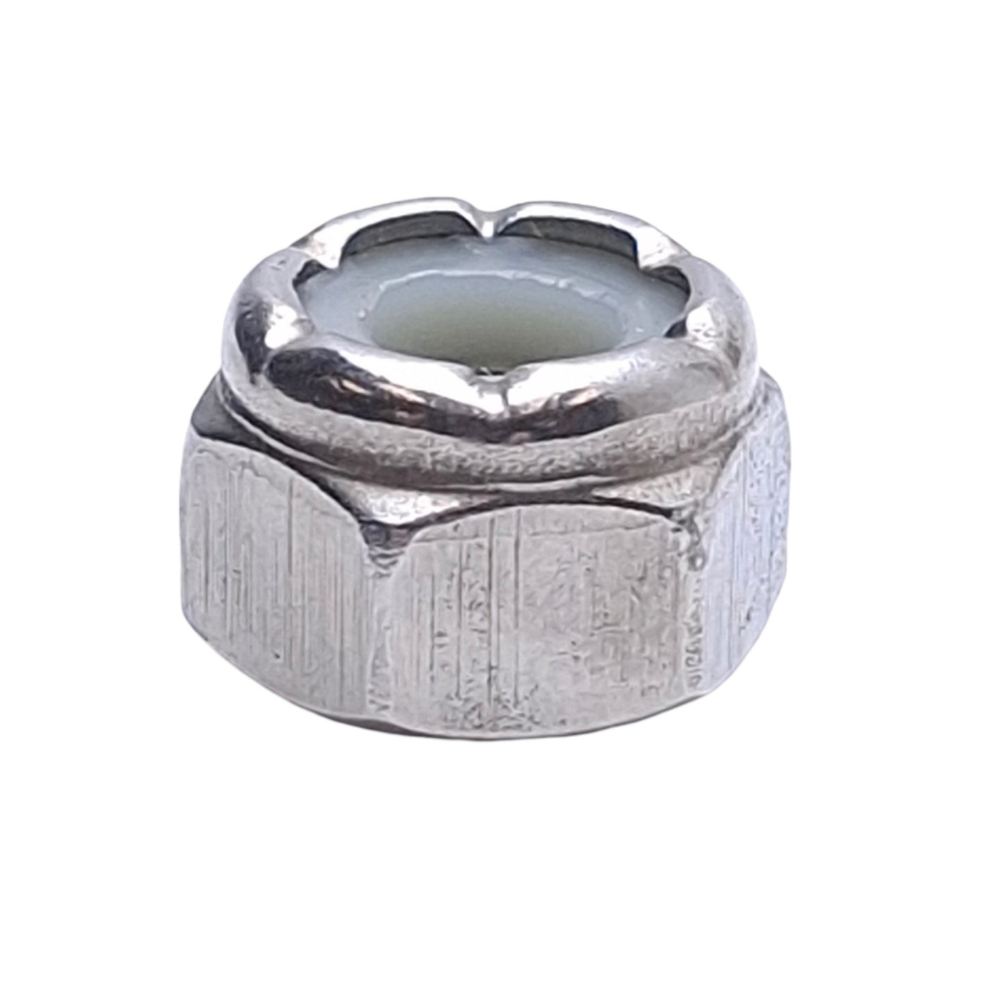 New Lot of 100 MSC 67337444 Stainless Steel Hex Lock Nut 1/4-20in Thread, 7/16in