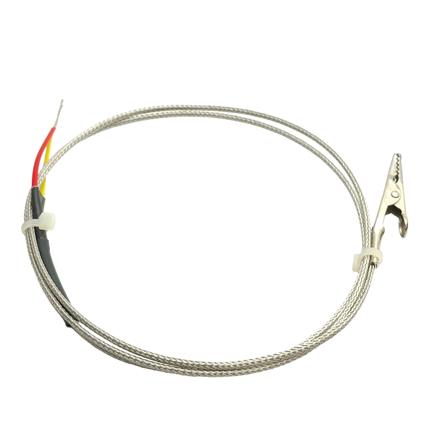 New TC Direct 201-710 #1 Alligator Clip Thermocouple, Type K, Flying Leads, 36in