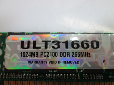 Used Ultra ULT31660 RAM Memory Module 1024MB PC2100 DDR 266MHz