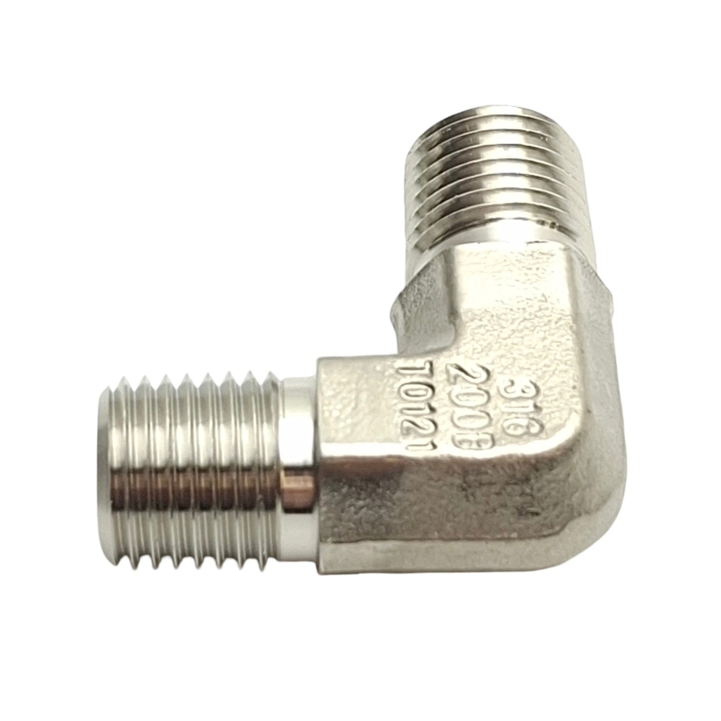 New – Open box Lot of 2 Parker 2-2 ME-SS Male Elbow Fittings, 1/4in NPT to 1/4in NPT Male