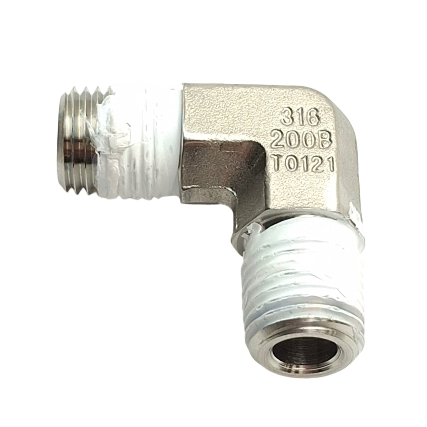 Used Lot of 3 Parker 2-2 ME-SS Male Elbow Fittings, 1/4in NPT to 1/4in NPT Male
