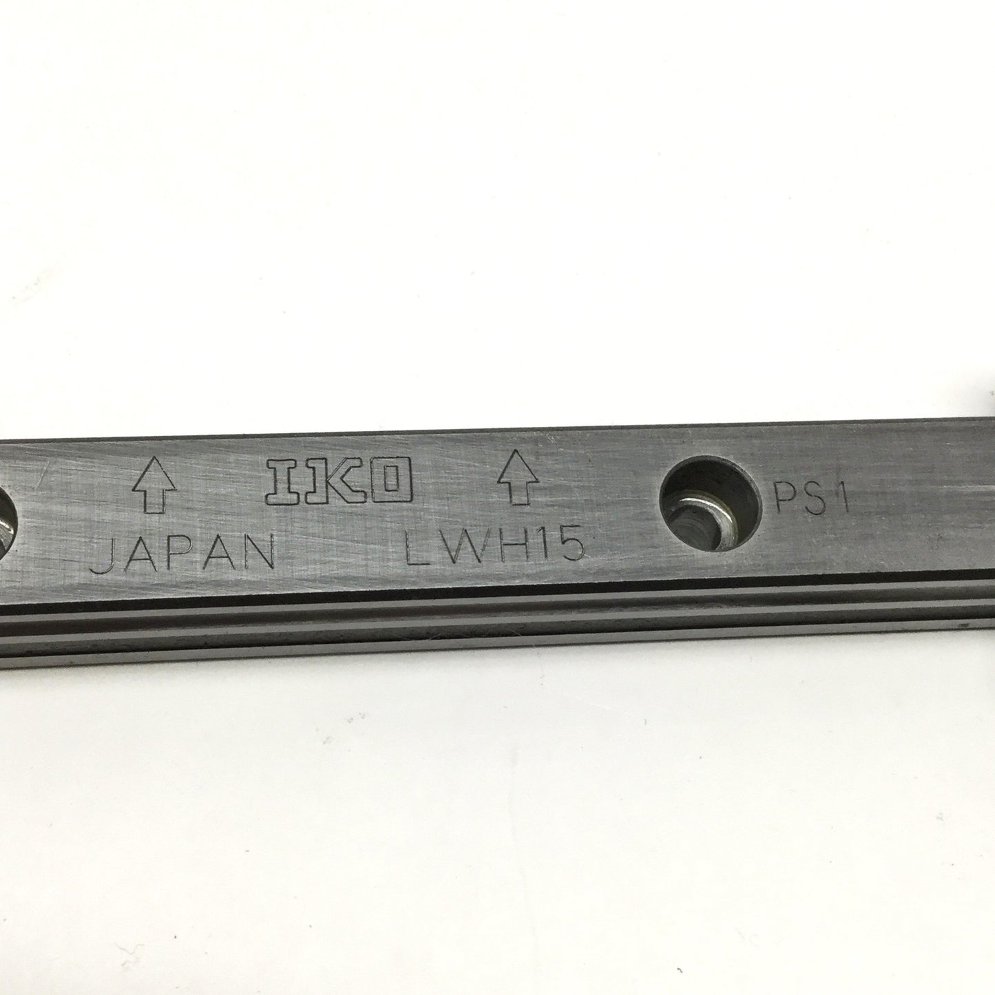 Used IKO LWHD 15 Linear Way Ball Bearing Block Carriages (x2) on 415mm Guide Rail