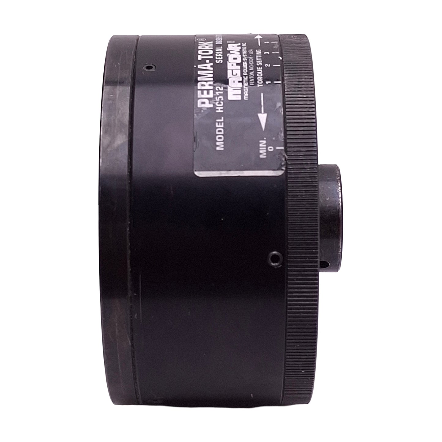 Used Magpowr HC5-12 Perma-Tork Magnetic Clutch, 2-25lb-in, 75W, 1800rpm, ø1.38in Bore