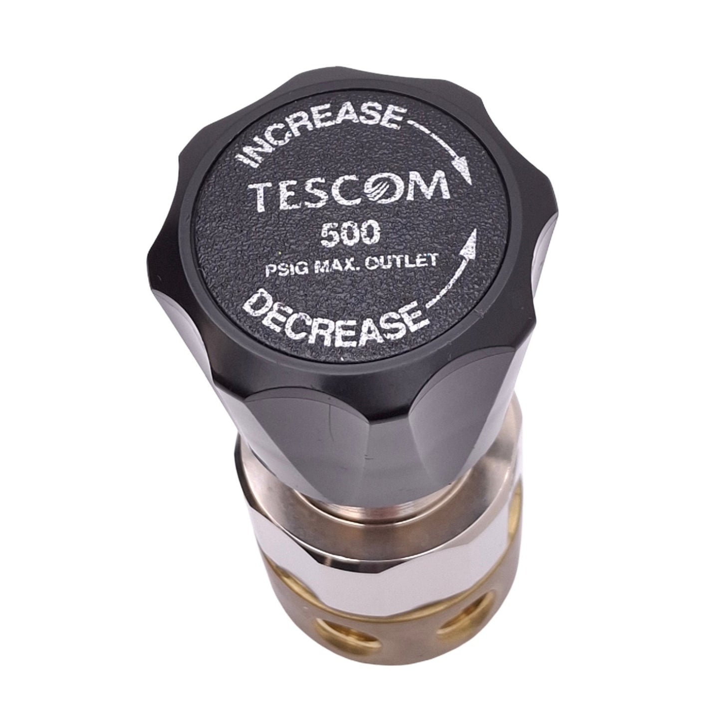 Used Telecom 44-2214-241V Pressure Regulator, 1/4in NPT, 0-500psi Set, 3500psi Max