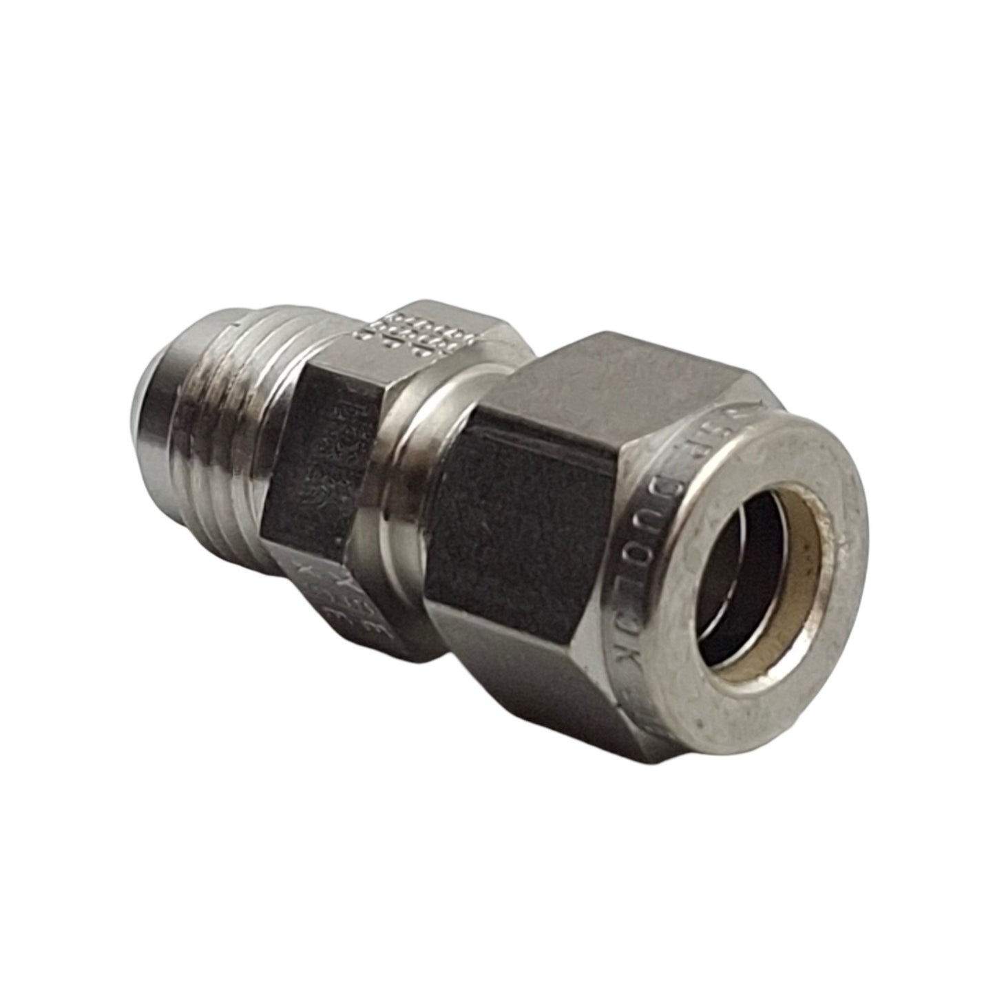 New – Open box Lot of 2 SSP ISSD6ANU6 Duolok Union, 3/8in OD Tube to 3/8in 37° SAE Male Flare