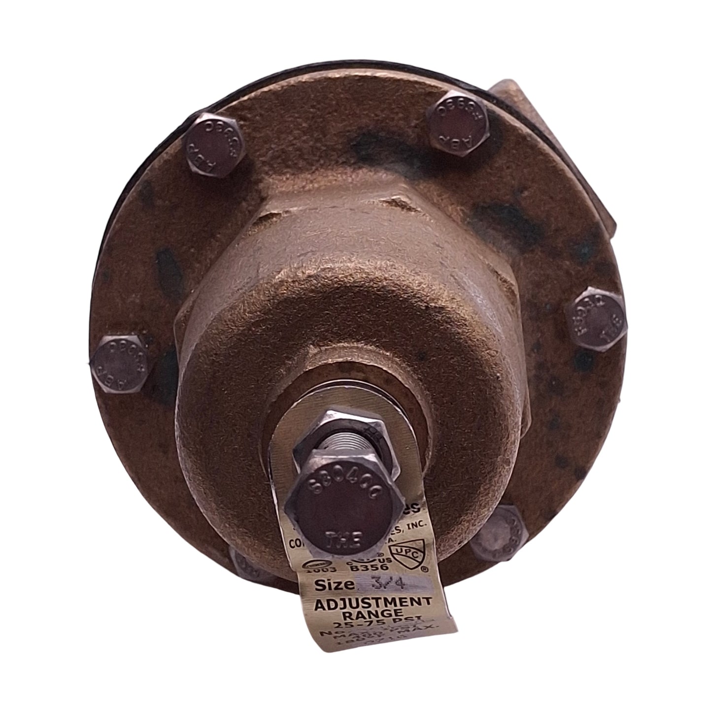 Used Apollo Valves 36H-204 Pressure Reducing Valve, 3/4in NPT, 25-75psi Range