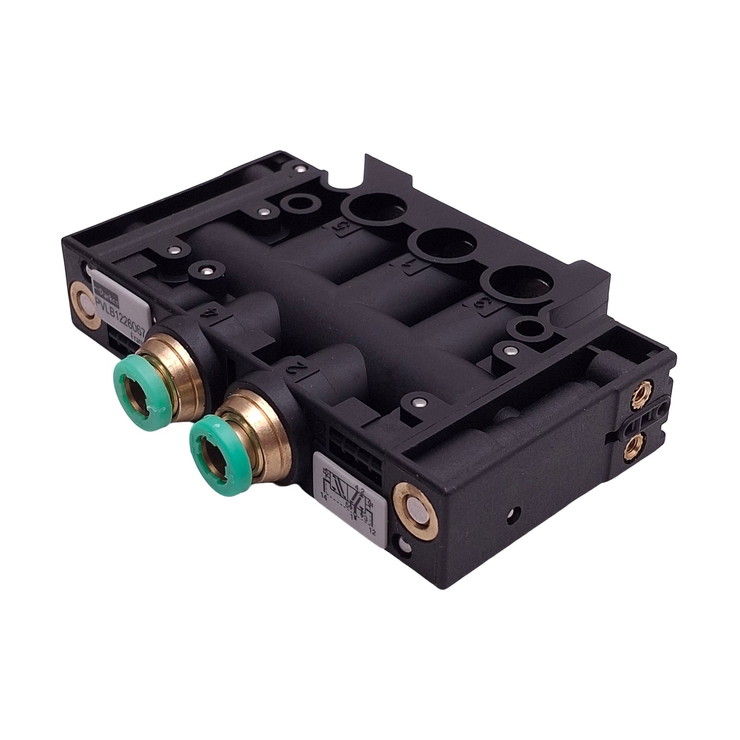 New Parker PVL-B1226067 Inline Valve Module, 5/2-Way Double Acting, ø1/4in Push-In