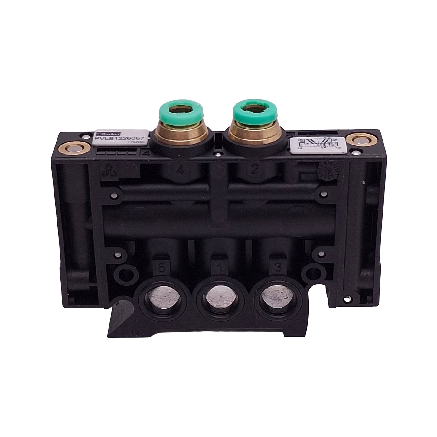 New Parker PVL-B1226067 Inline Valve Module, 5/2-Way Double Acting, ø1/4in Push-In