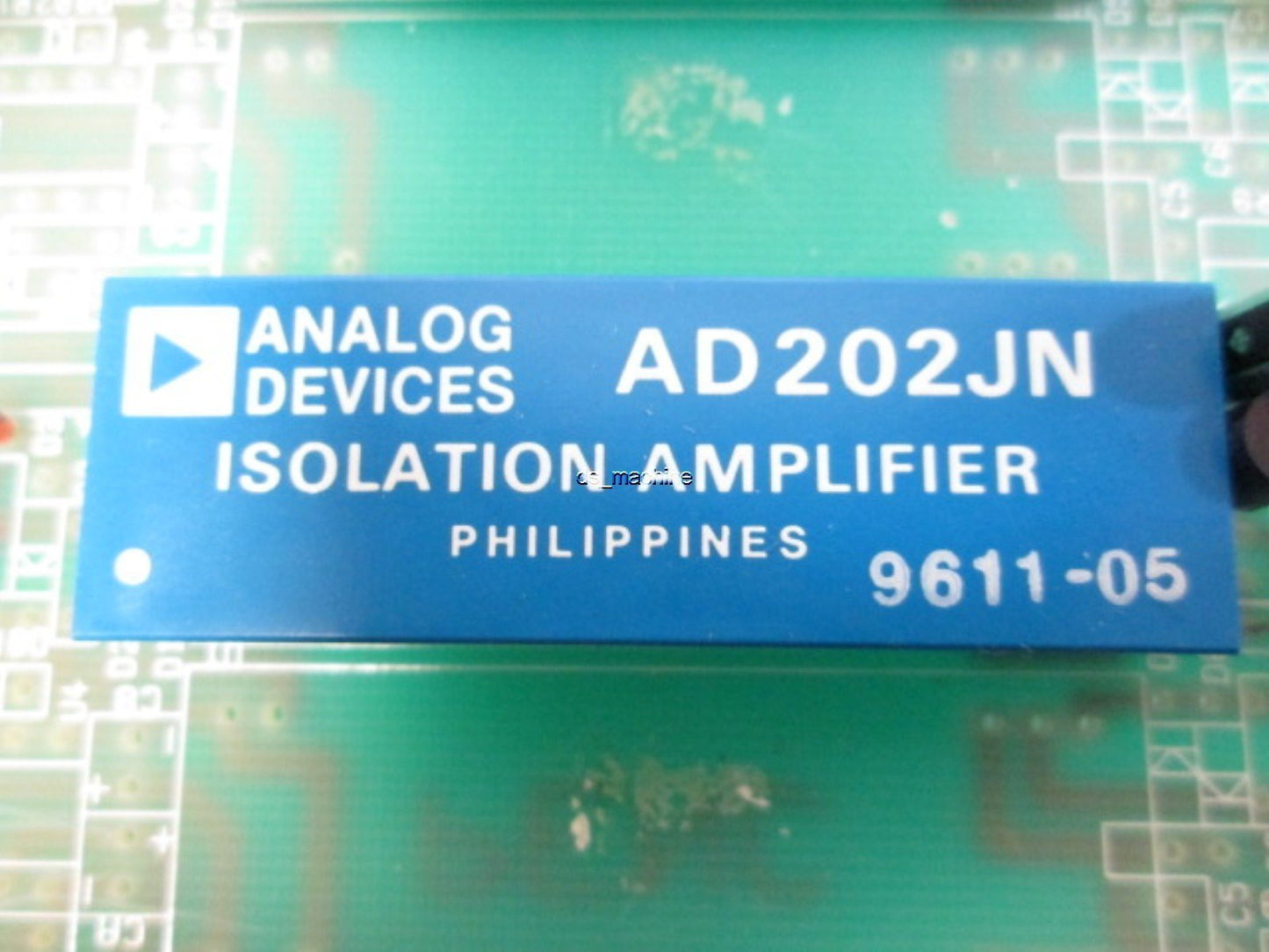 Used Lot of 2 Analog Devices AD202JN Isolation Amplifier Soldered to PCB DIN-Mount