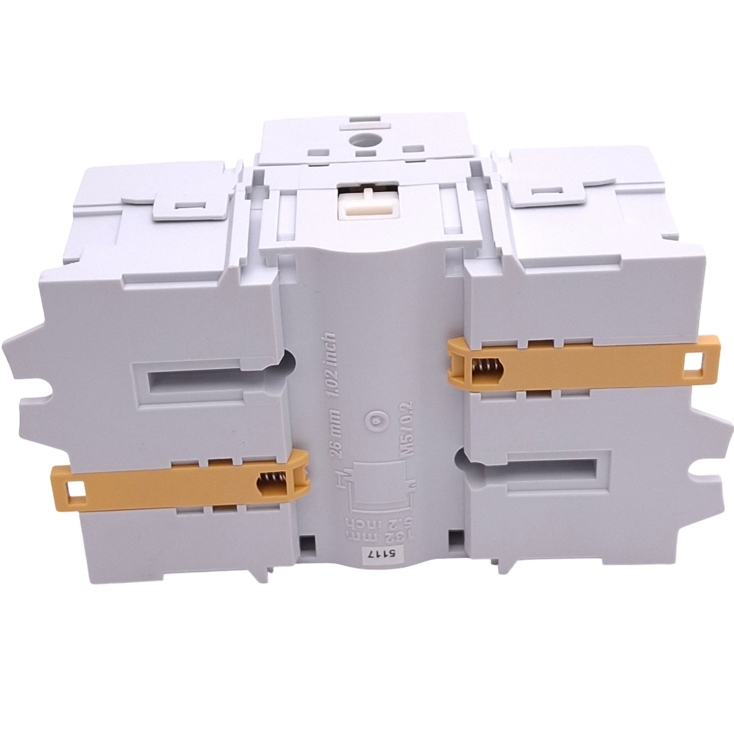 Used Eaton Bussmann RD30-3 Rotary Disconnect Switch, 3-Pole, 600VAC 30A, DIN Rail