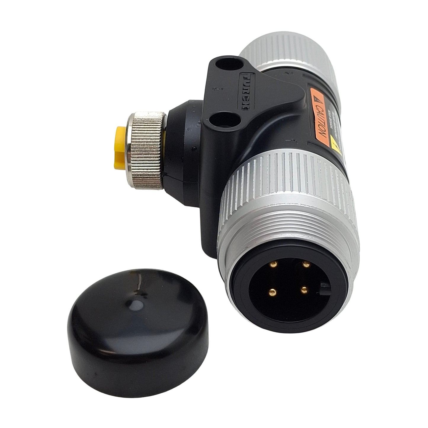 New Turck GSDA/GKDA/RKM 44 Power T-Splitter 4-Pin 1-3/8in M x 1-3/8in F x 7/8in F UN