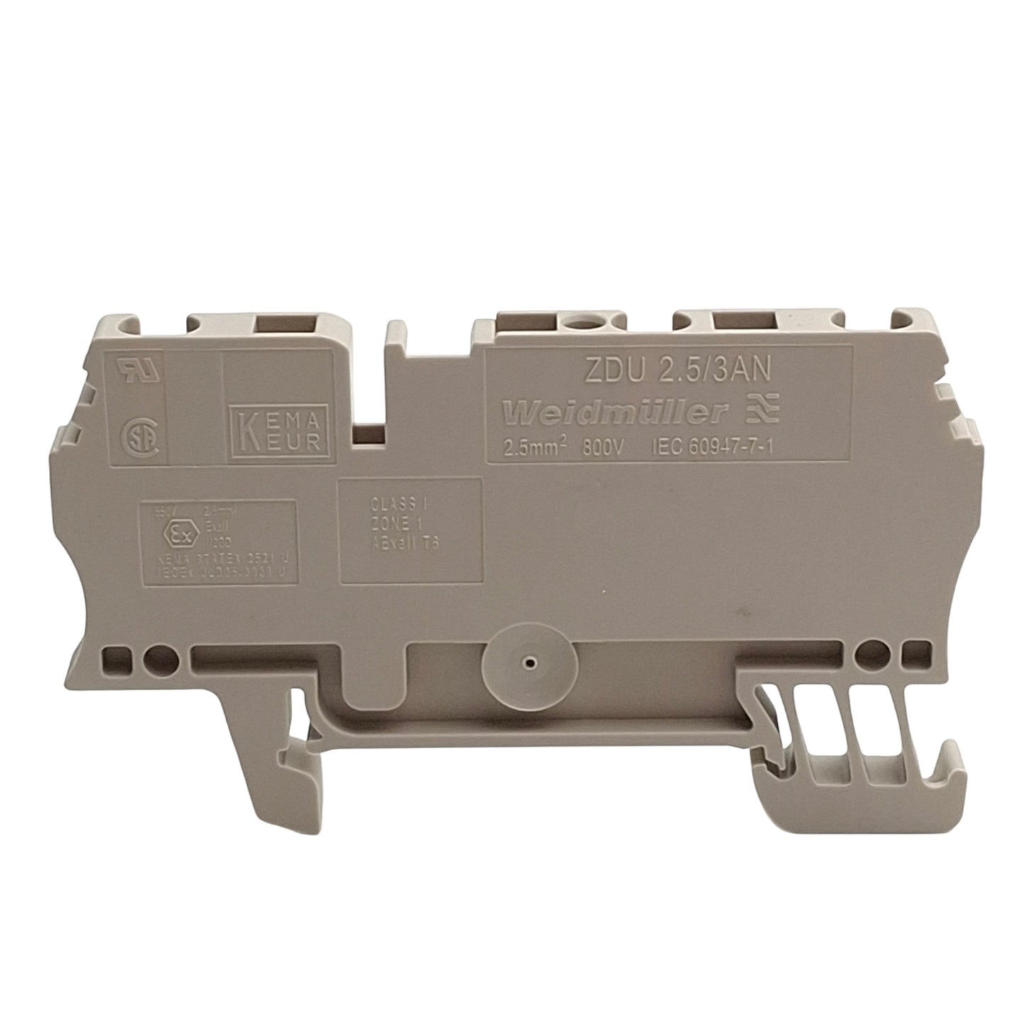 New Lot of 100 Weidmuller ZDU 2.5/3AN 1608540000 Terminal Blocks, 600V 27A