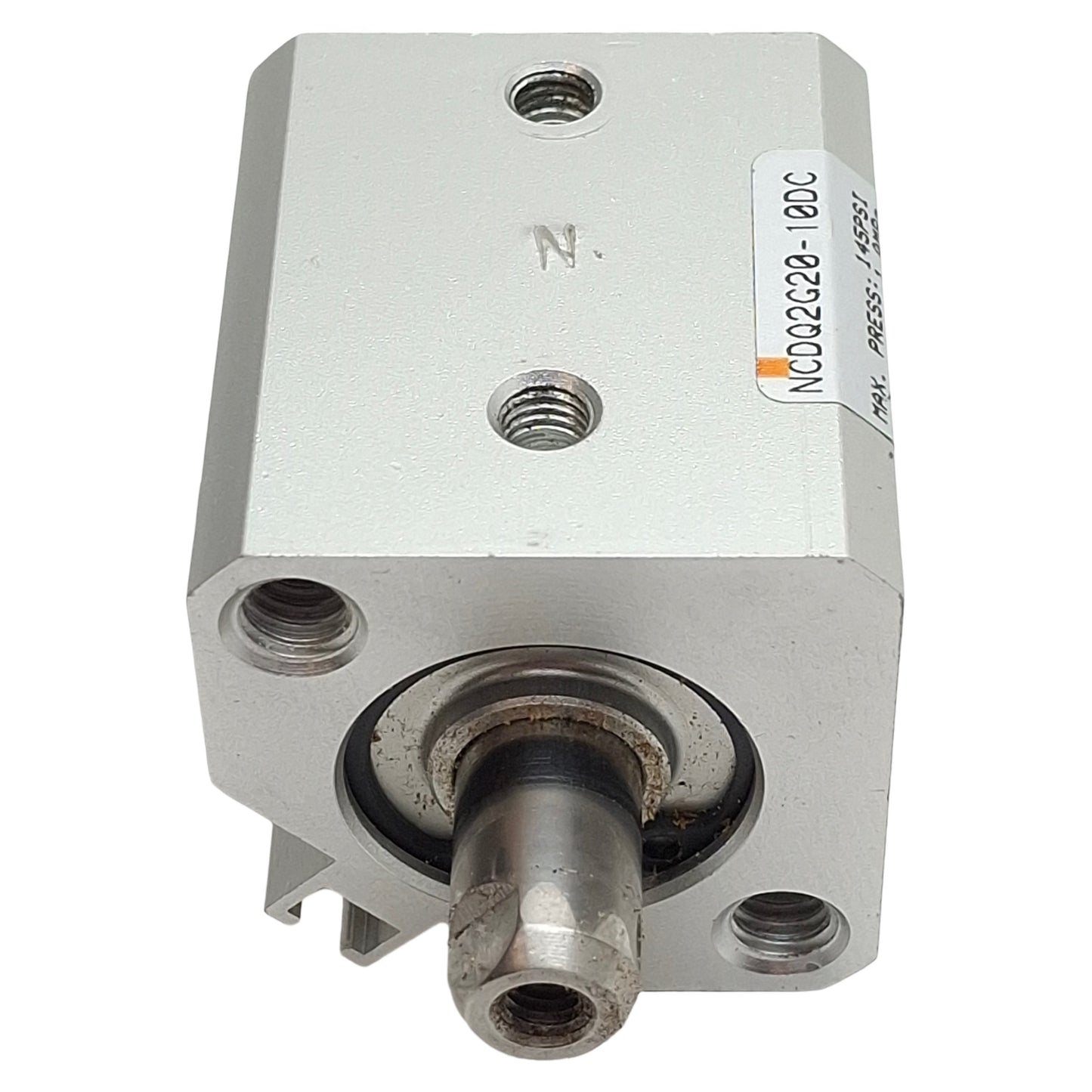 Used SMC NCDQ2G20-10DC Compact Cylinder, ø20mm Bore, 10mm Stroke, M5x0.8, 1.0MPa Max