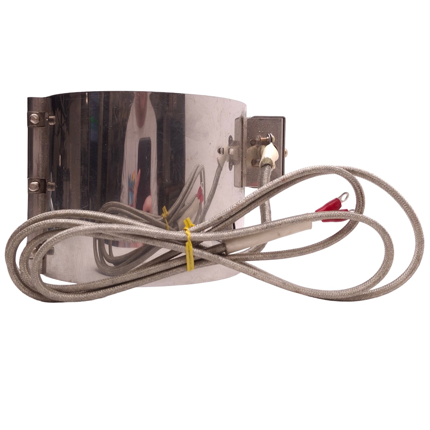 Used Seiwa A1731B Heater Band ø130mm ID, 120mm Length, 200V-220V 2050W, Ring Terminal