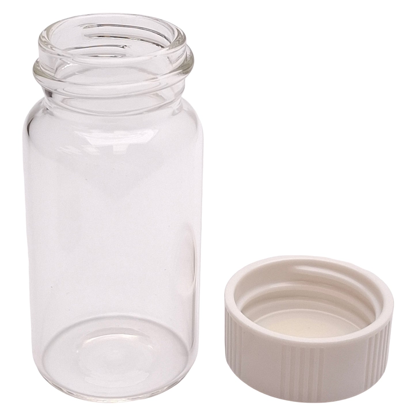 New Lot of 100 Wheaton 986586 Glass Liquid Scintillation Vial w/ Urea Cap, 20mL