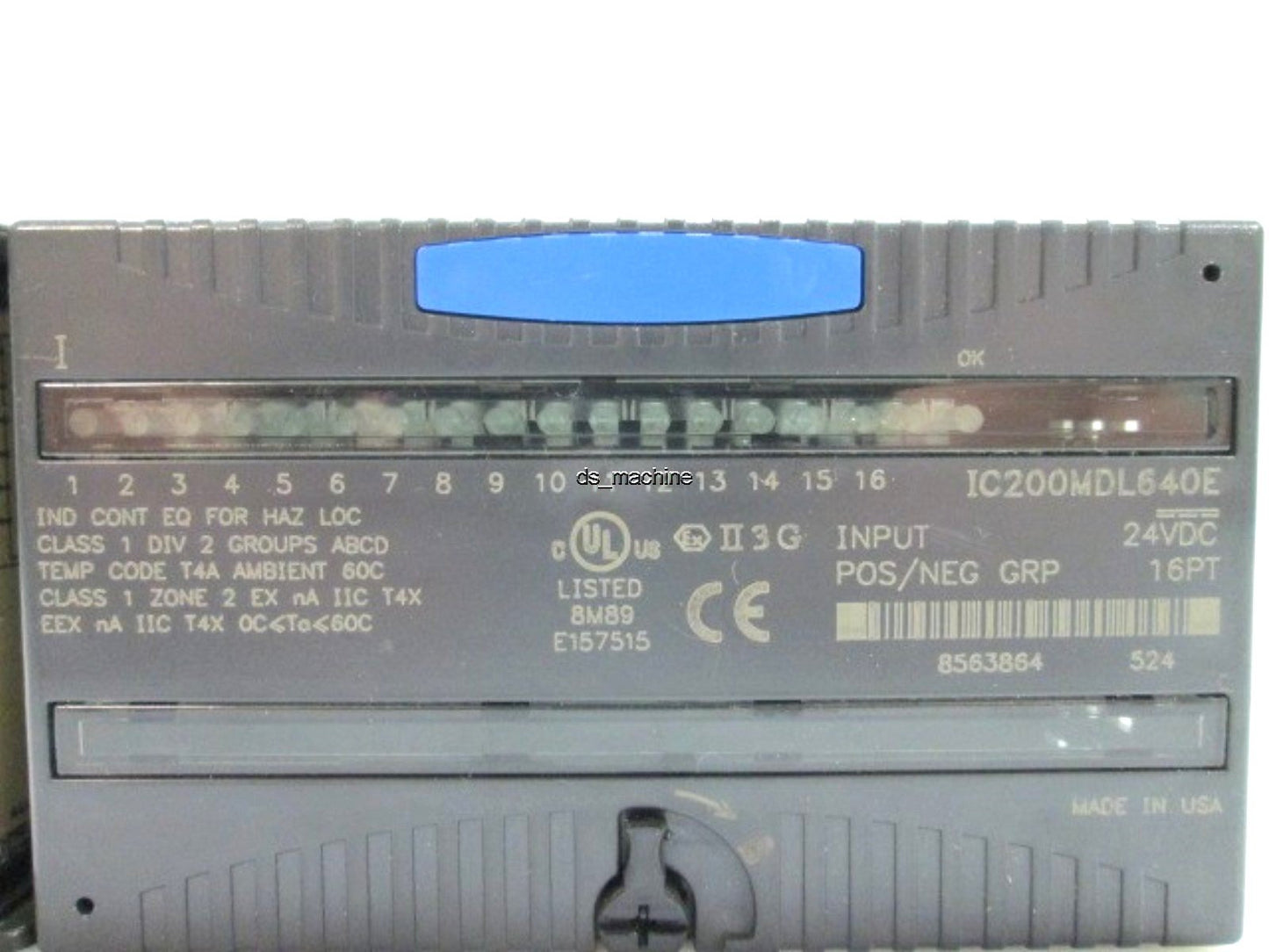 Used GE Fanuc IC200MDL640E Input Module 24VDC 16PT POS/NEG Group