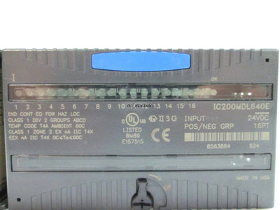 Used GE Fanuc IC200MDL640E Input Module 24VDC 16PT POS/NEG Group