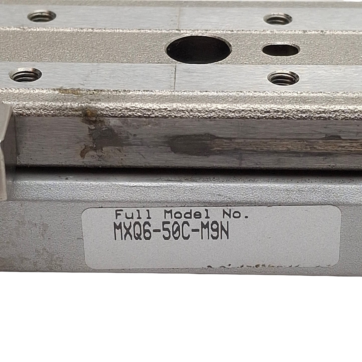 Used SMC MXQ6-50C-M9N Pneumatic Precision Slide Table, ø6mm Bore, 50mm Stroke, M5x0.8
