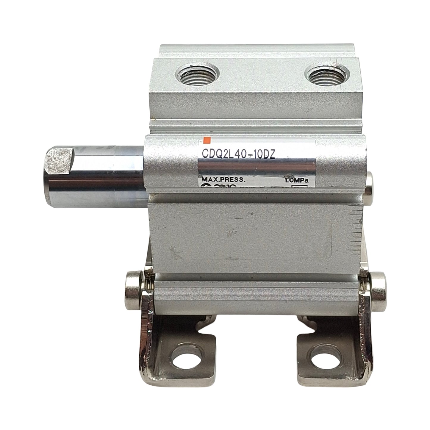 Used SMC CDQ2L40-10DZ Pneumatic Compact Cylinder, ø40mm Bore, 10mm Stroke, 1/8in NPT