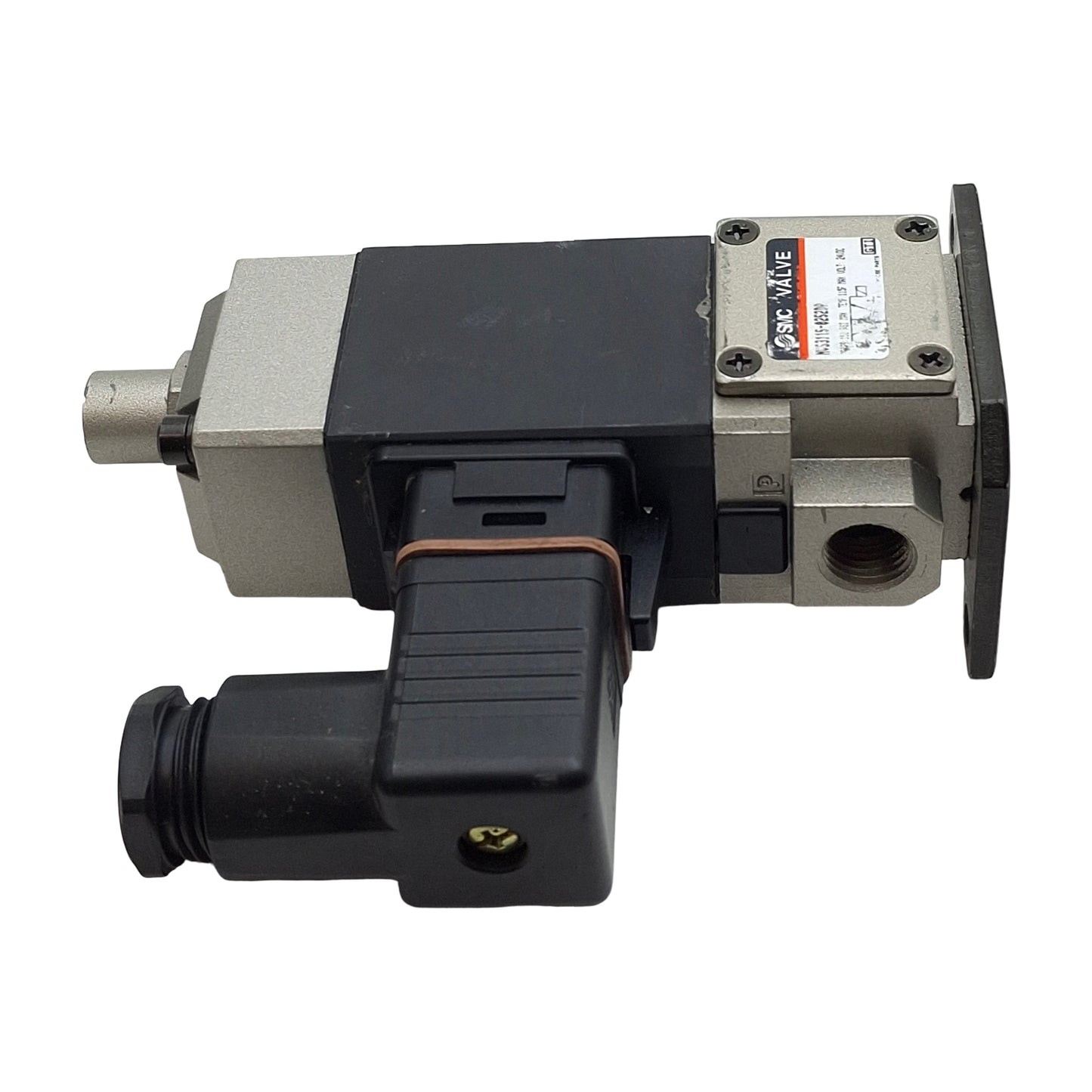 Used SMC NVS3115-0252DP Solenoid Valve, 3-Way, Rc1/4, 150psi Max, 24VDC Coil