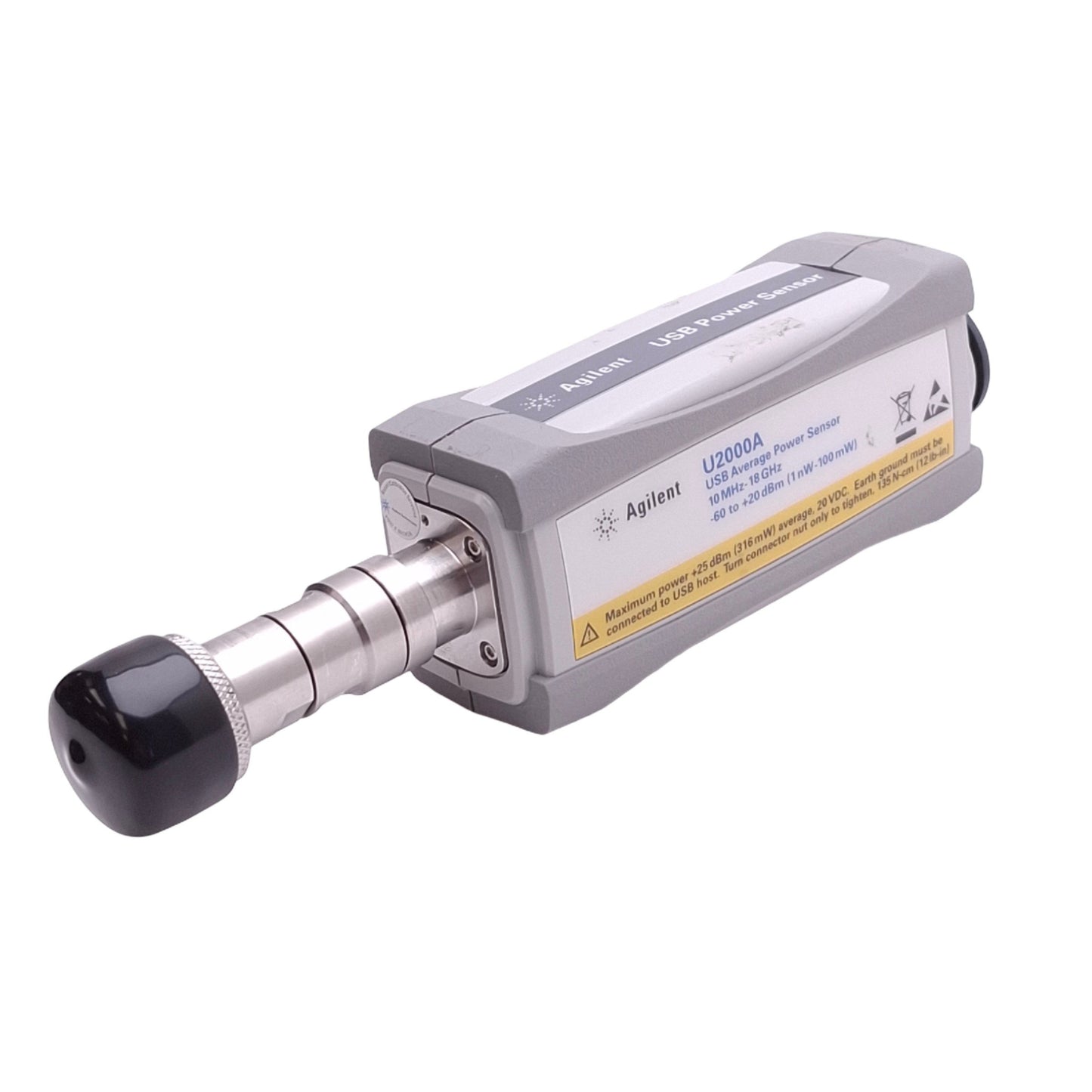 Used Agilent U2001A USB Power Sensor, 10MHz-18GHz, 1nW-100mW, USB Mini B, 20VDC