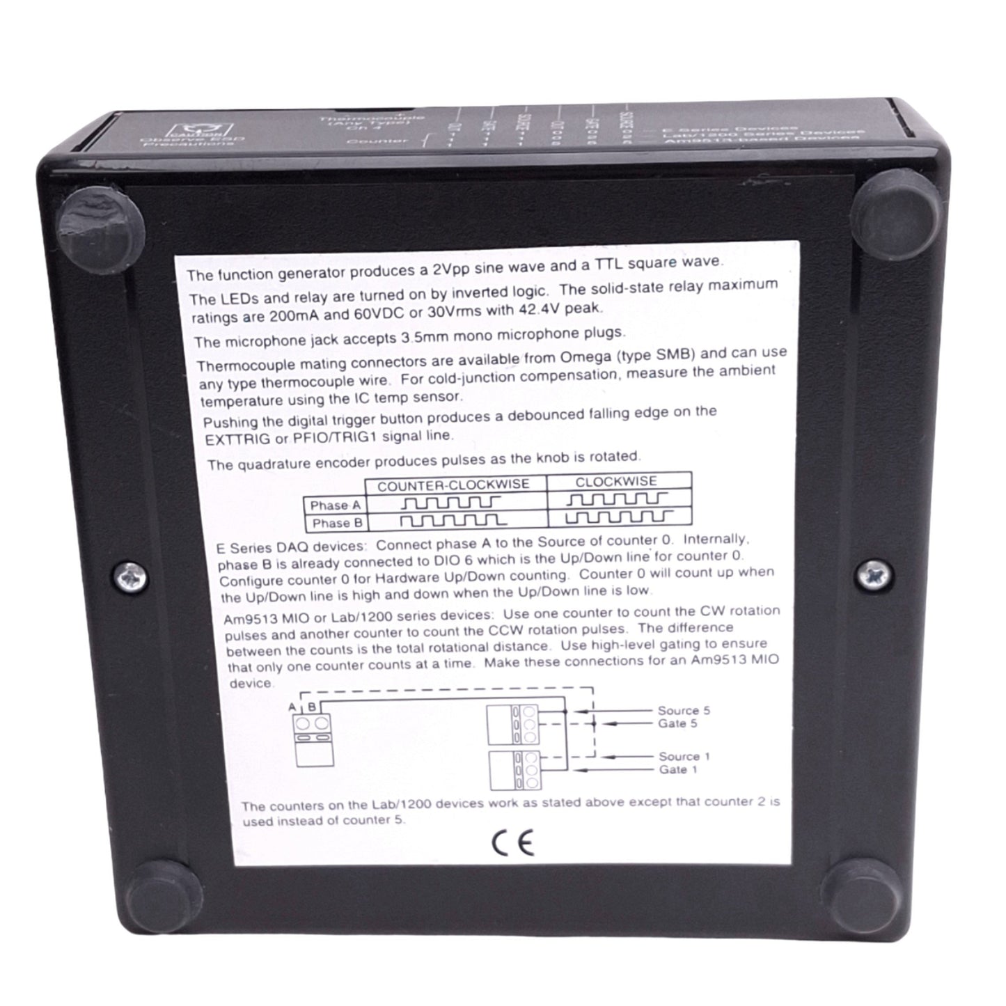 Used National Instruments 183554C-01 DAQ Signal Accessory, 24 pulse/rev, 50-pin MIO