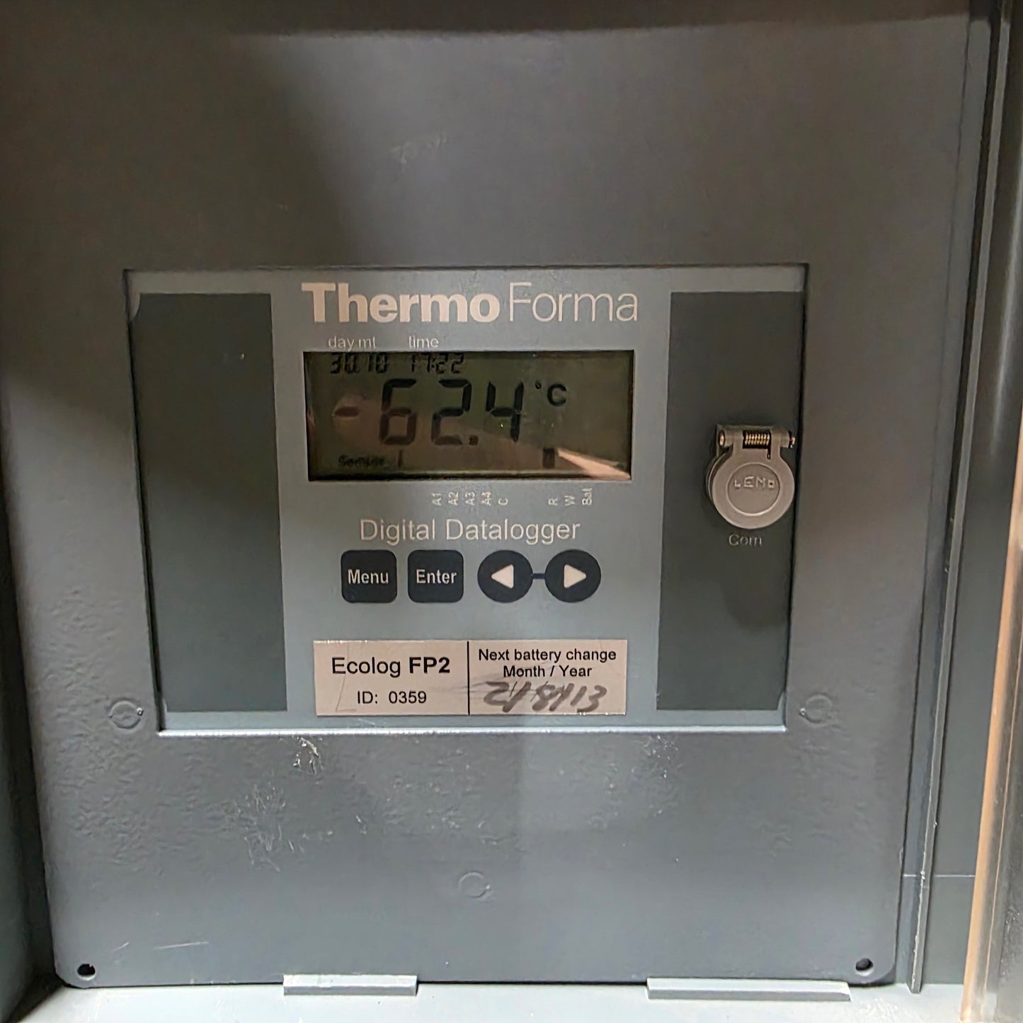 Used Thermo Electron 8607 Ultra Low Temperature Upright Freezer 28CuFt, -50 To -86°F