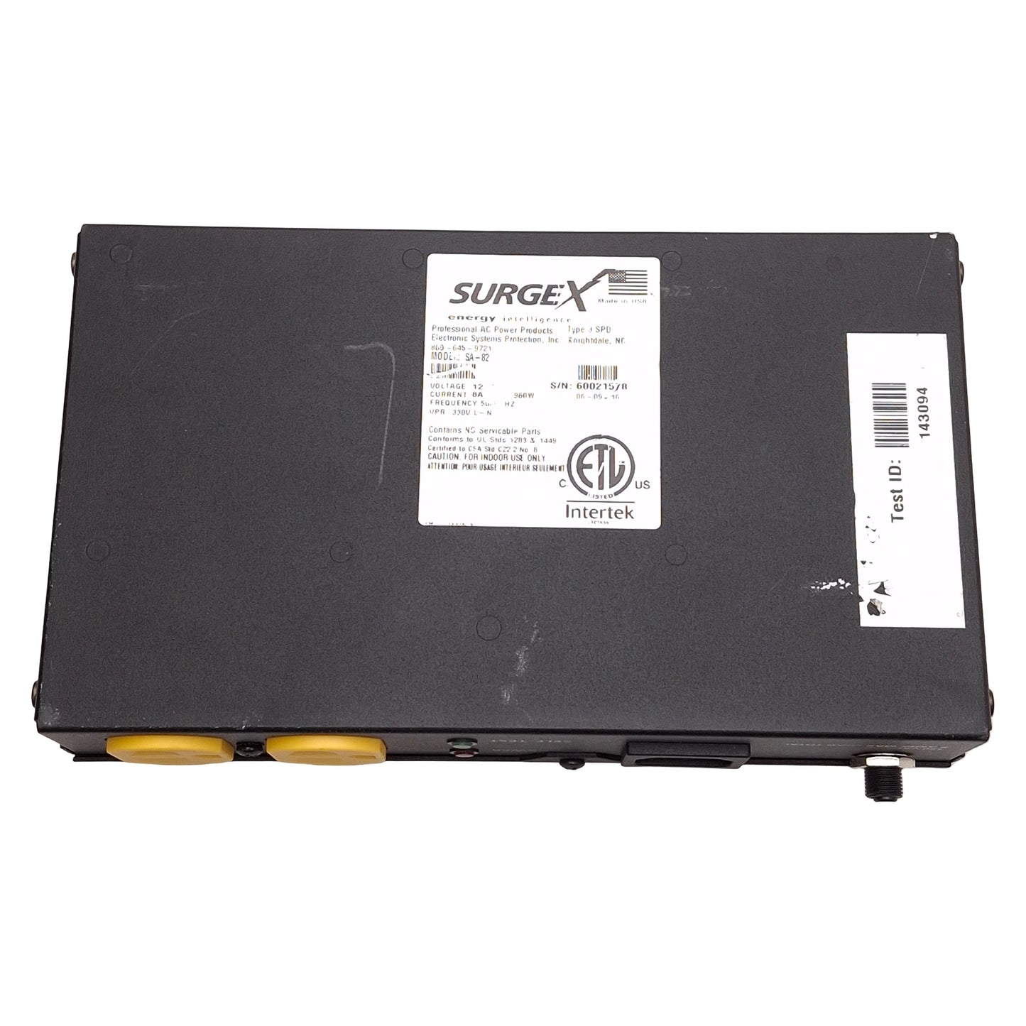 Used SURGEX SA-82 FLATPAK Surge Suppressor & AC Power Conditioner, NEMA 5-15R, 120VAC