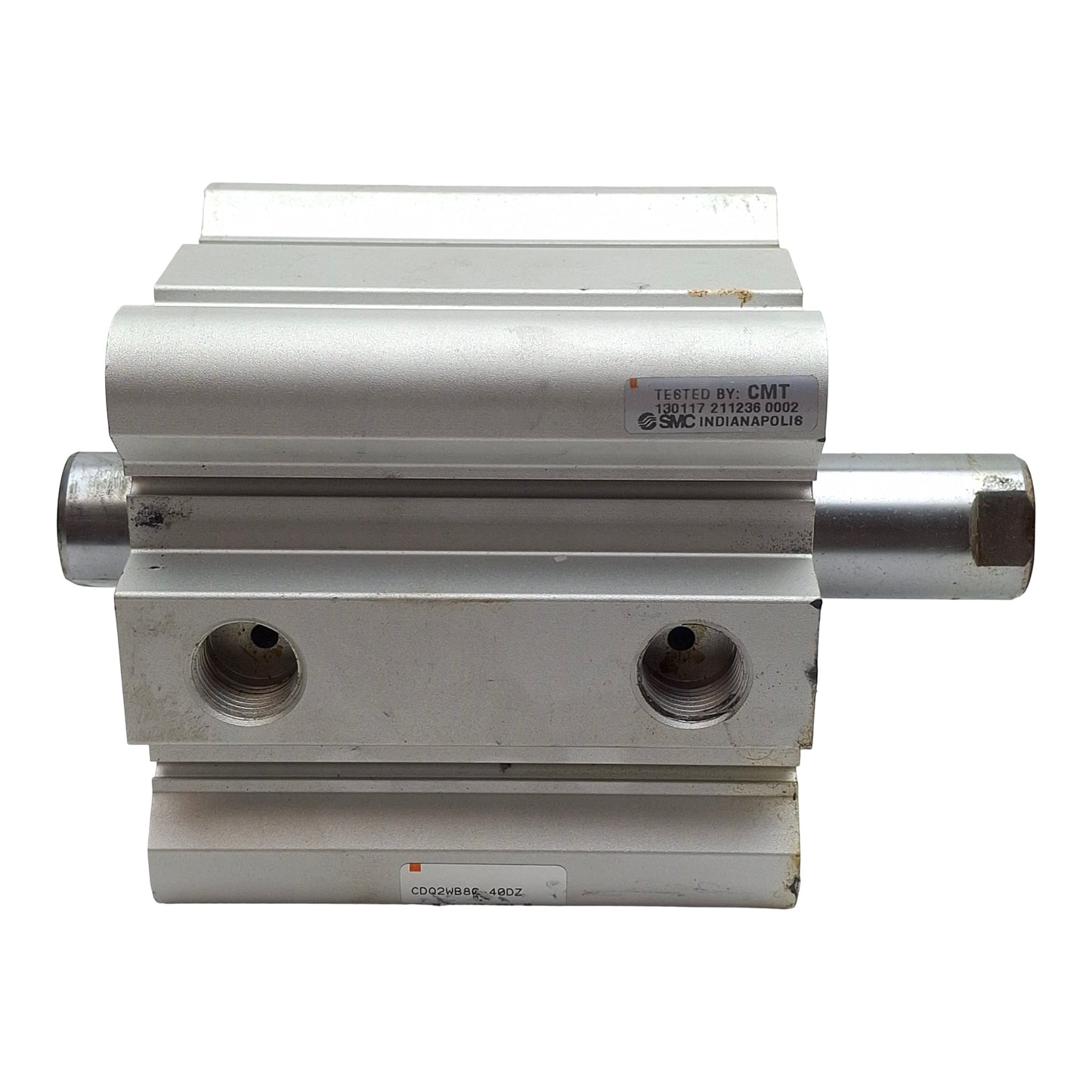Used SMC CDQ2WB80-40DZ Double Acting Cylinder, ø80mm Bore, 40mm Stroke, Rc3/8, 1.0MPa