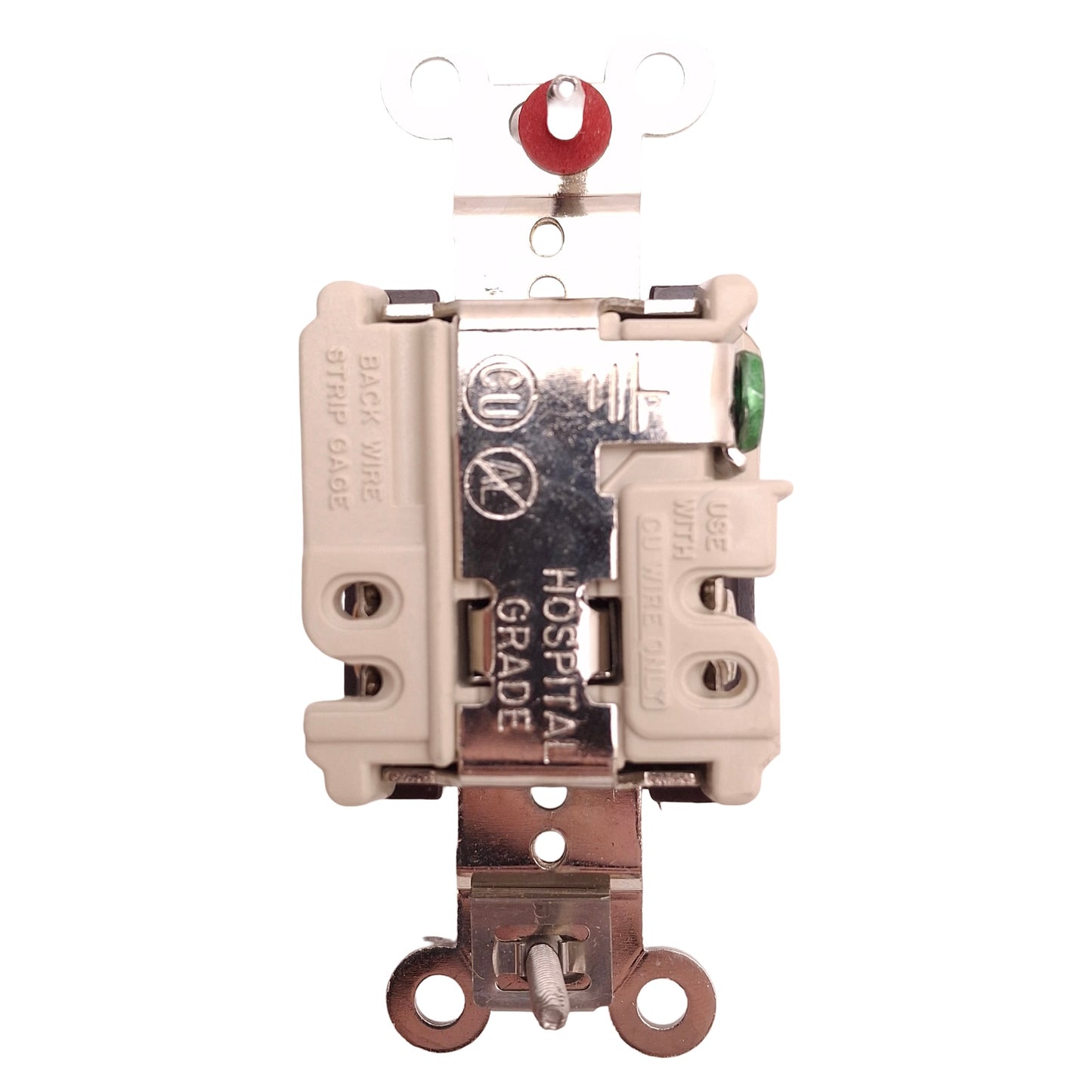 New Hubbell HBL8210 Brown Single Receptacle 125V, 15A, #14-10 AWG, NEMA 5-15R