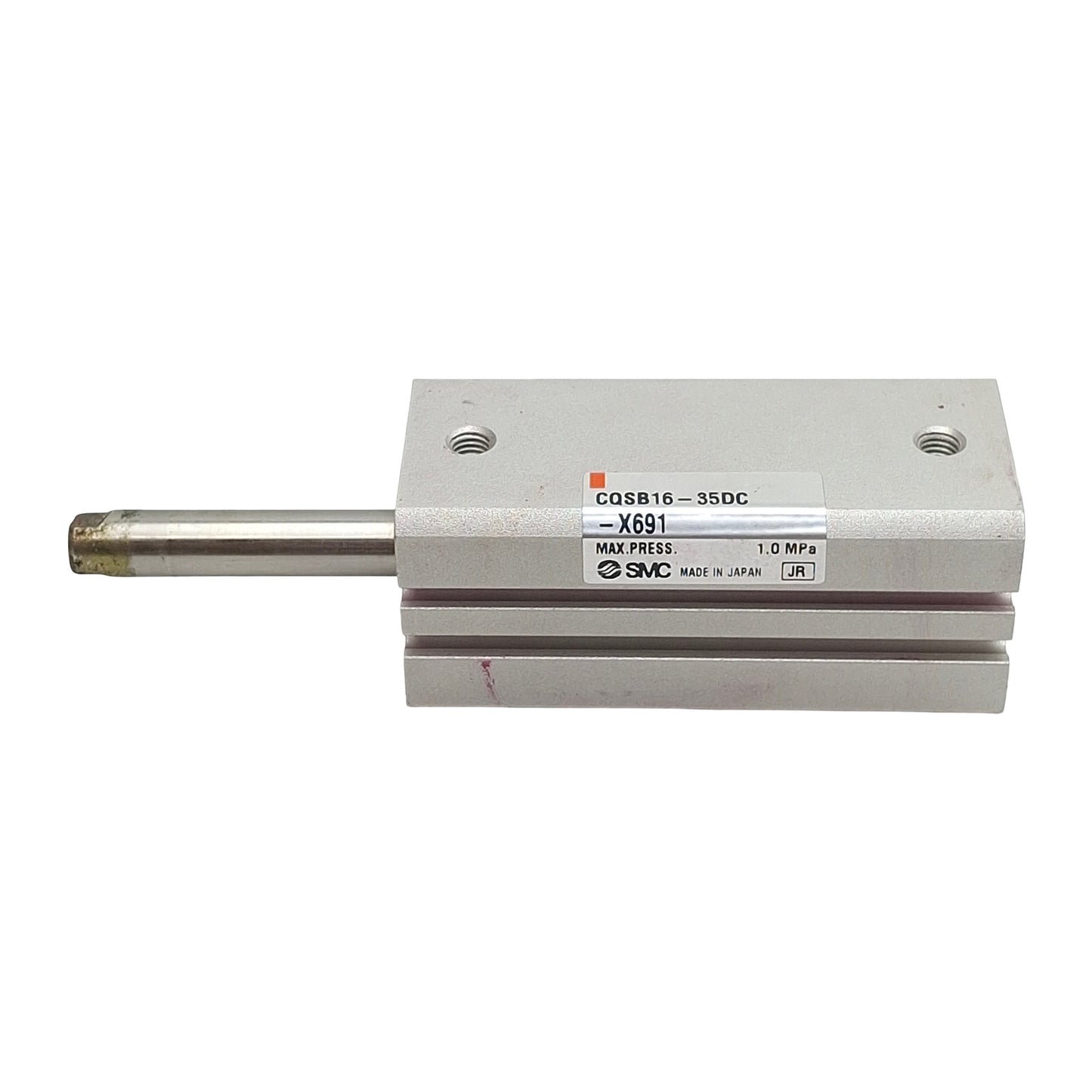 Used SMC CQSB16-35DC-X691 Compact Cylinder, ø16mm Bore, 35mm Stroke, M5 x 0.8, 1.0MPa