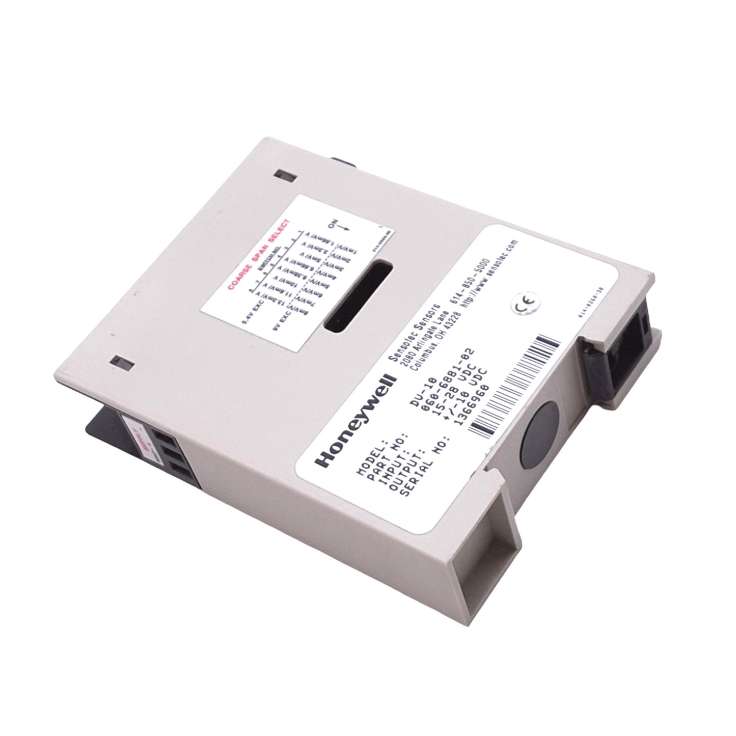 Used Honeywell DV-10 060-6881-02 Sensotec Transducer Amplifier Module, 15-28VDC In