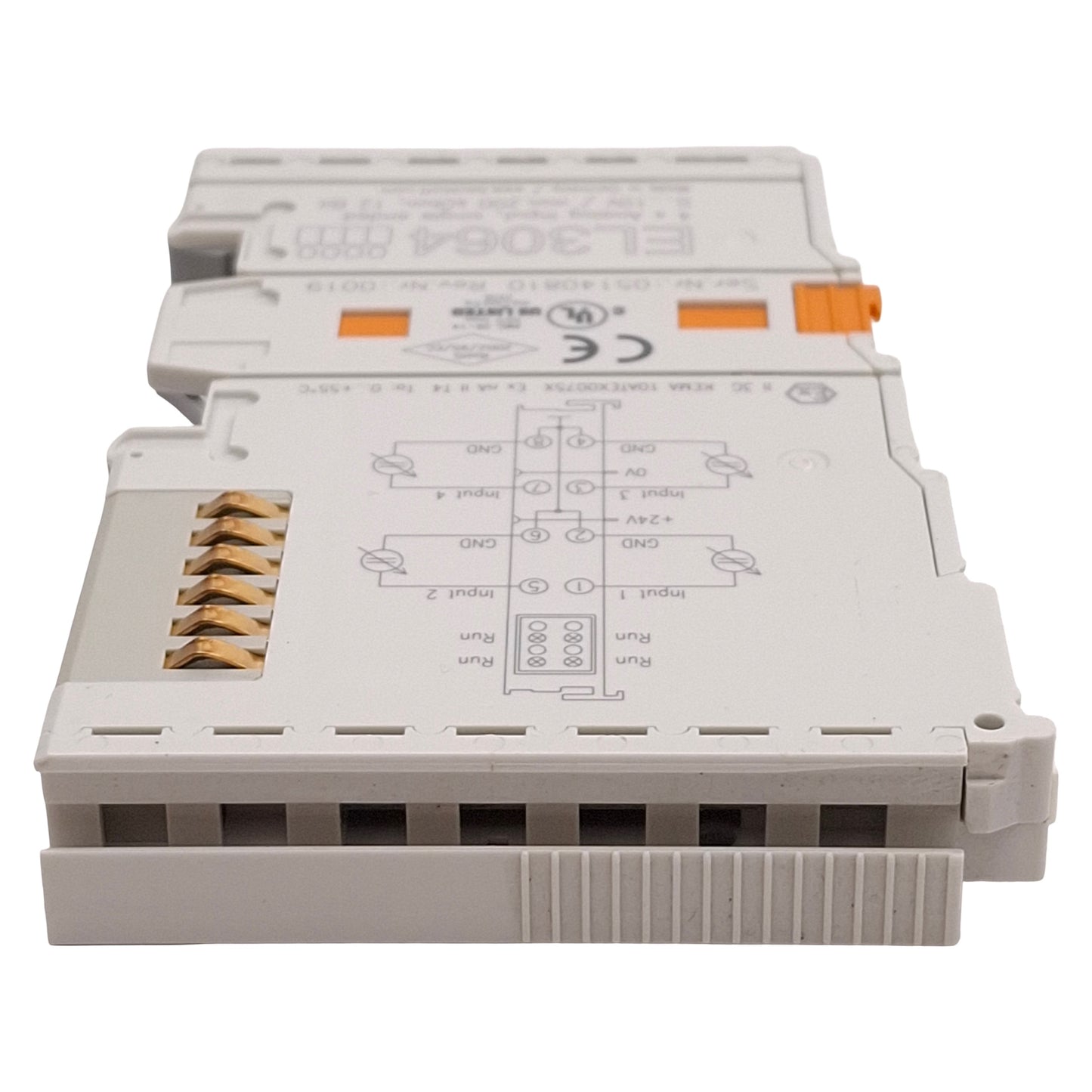 Used Beckhoff EL3064 EtherCAT Terminal, 4-Channel Analog Input, 0-10V, 12-bit