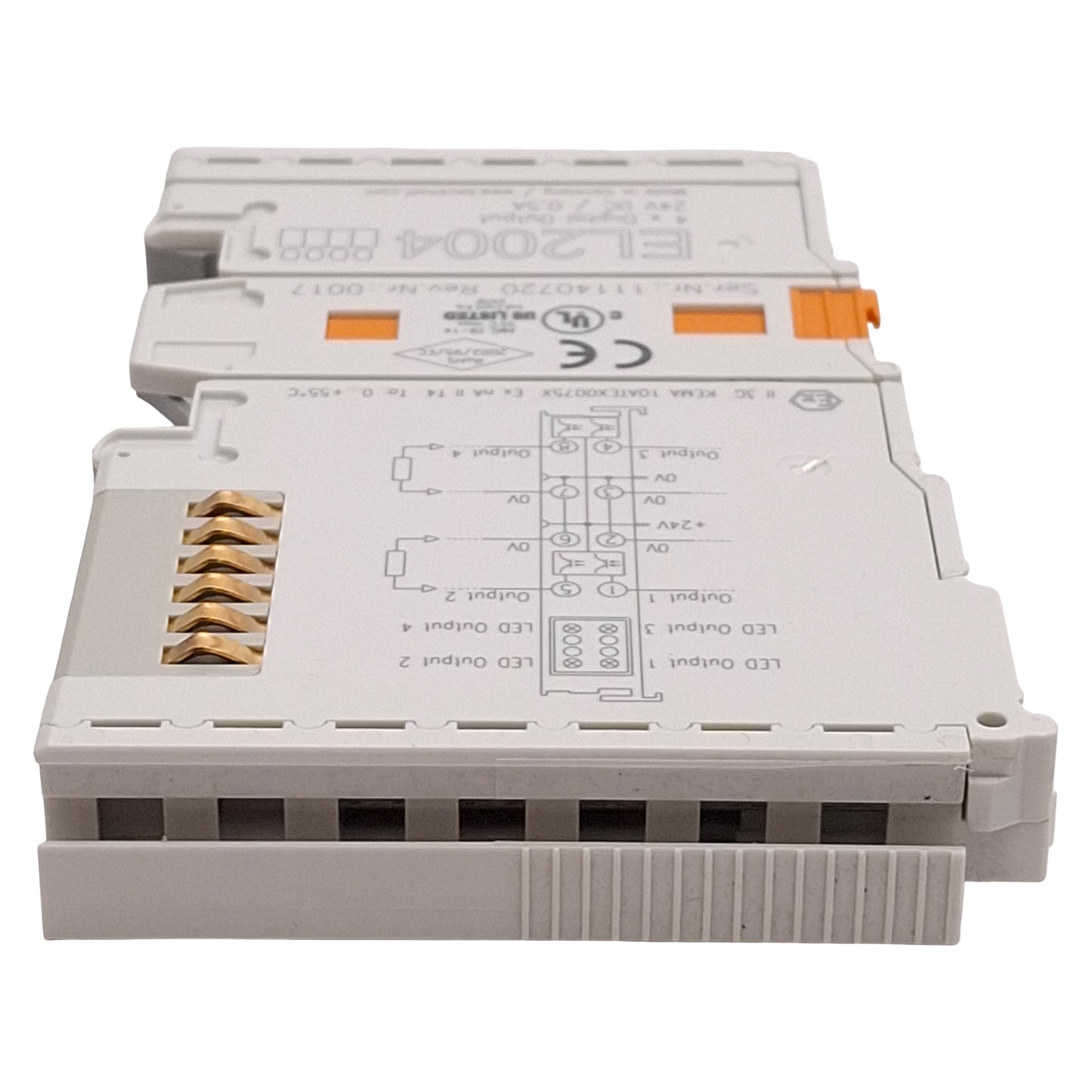 Used Beckhoff EL2004 EtherCAT Terminal, 4-Channel Digital Output, 24VDC 0.5A