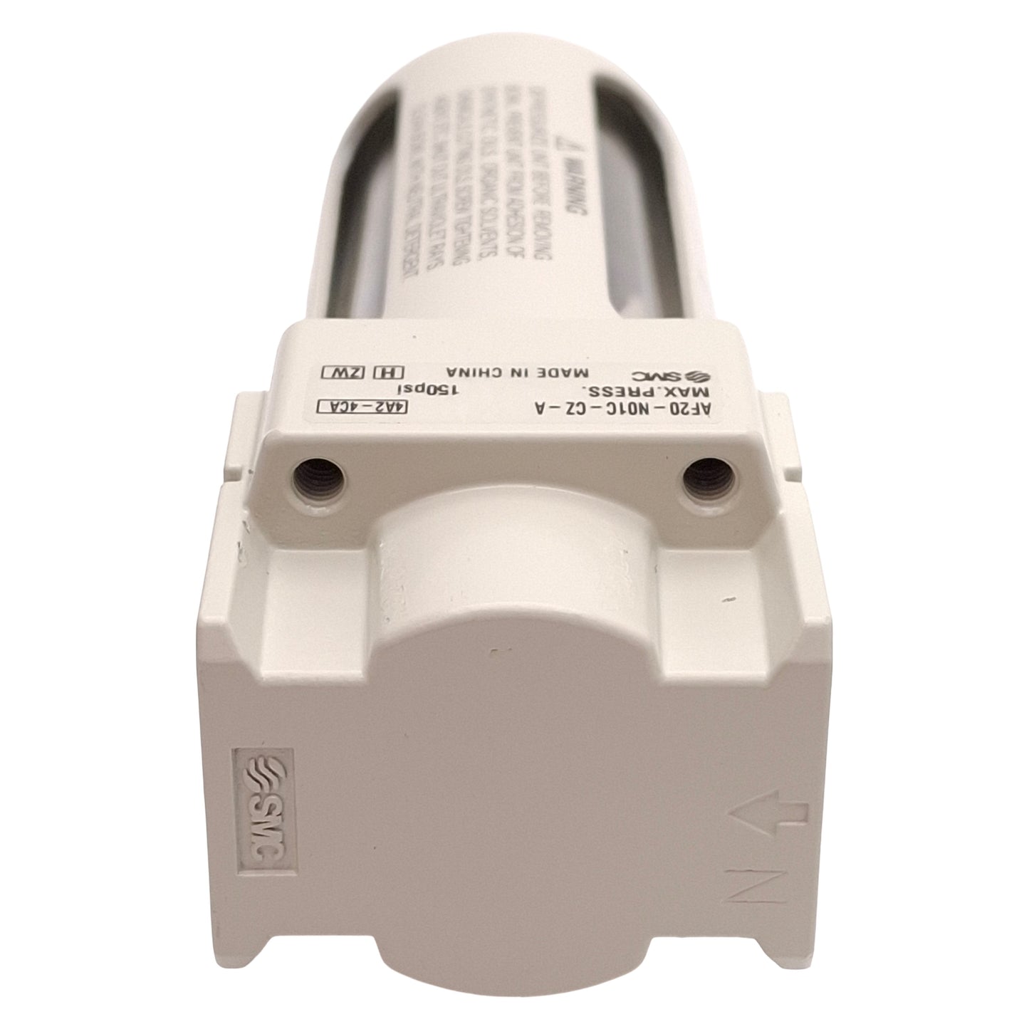 New – Open box SMC AF20-N01C-CZ-A Pneumatic Filter, 5µm Filtration, Auto Drain, 150psi, 1/8NPT