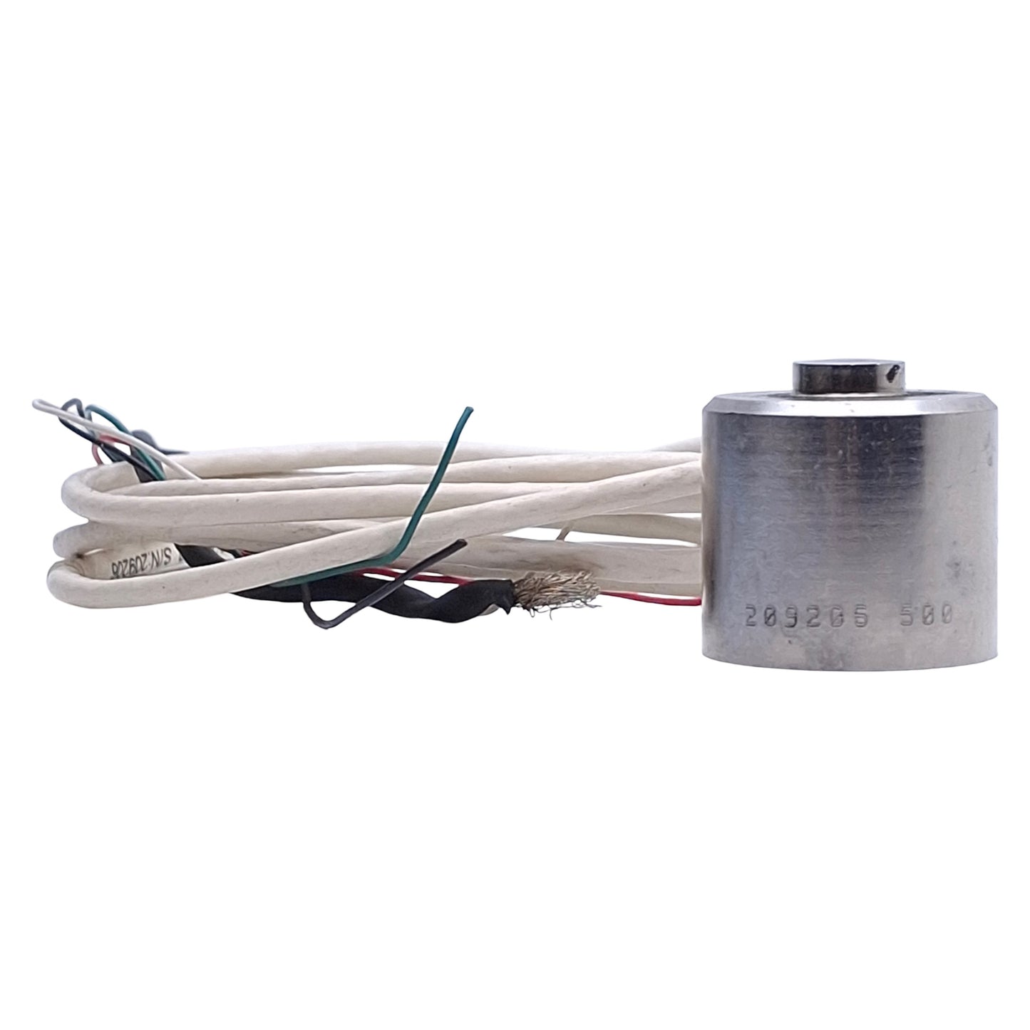 Used Omegadyne LC304-500 Compression Load Cell ø1in, 10-15VDC, 500lbs Capacity