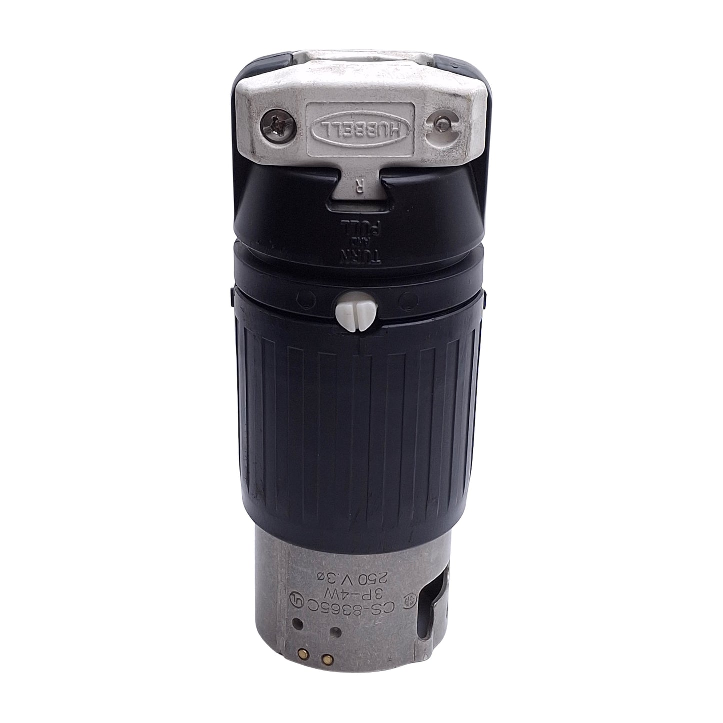 Used Hubbell CS-8365C Twist-Lock Male Plug 3-Pole 4-Wire 50A 250V 3Ø Non-NEMA GND