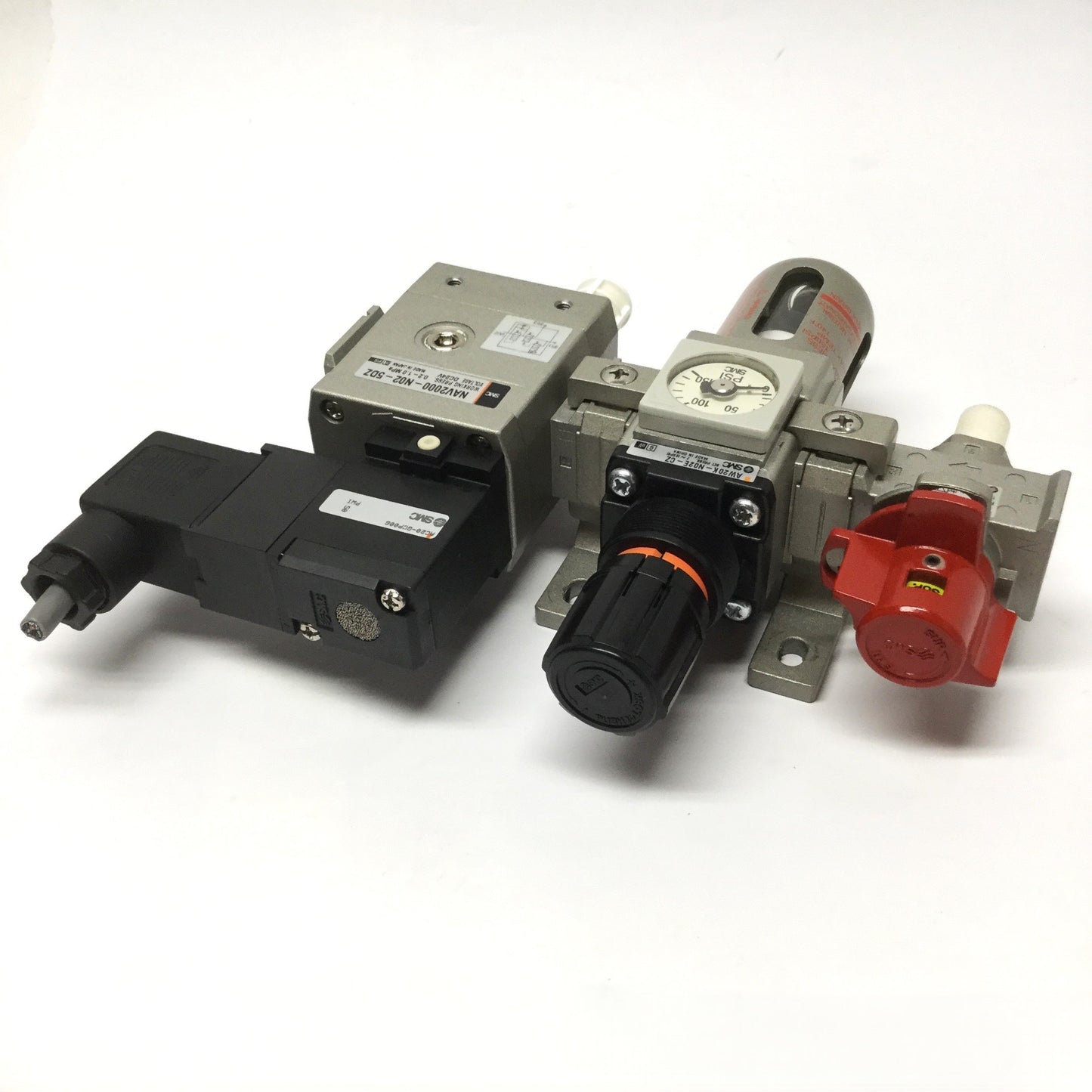 Used SMC AW20K-N02E-CZ Air Filter/Regulator, NAV2000 Start-Up, VHS20 Relief Valve