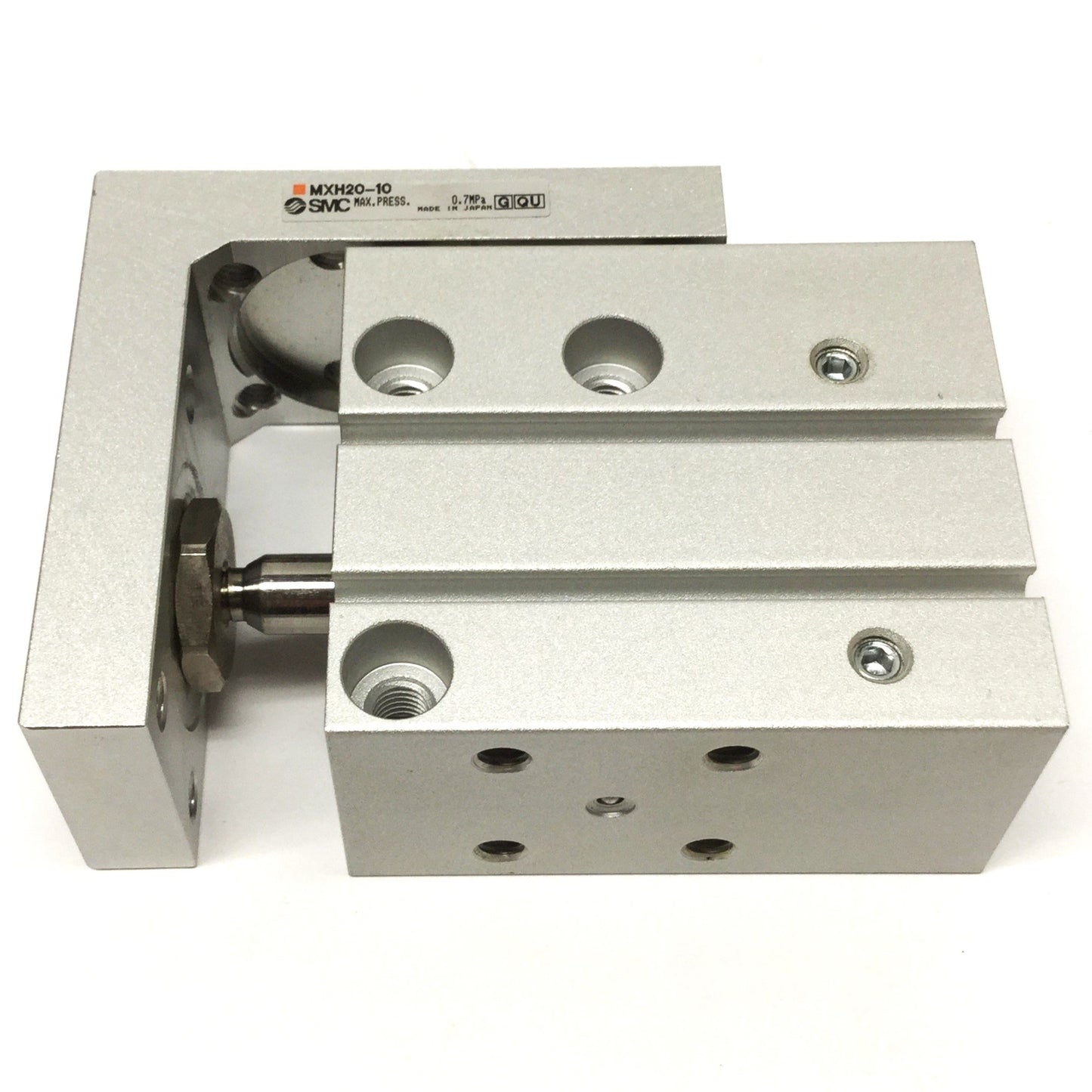Used SMC MXH20-10 Compact Air Slide Table Cylinder ⌀20mm Bore, 10mm Stroke, M5 Ports