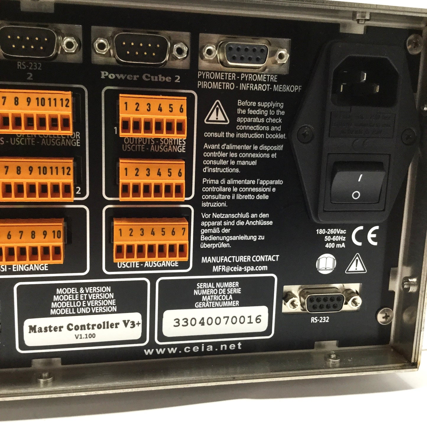 Used CEIA Master Controller V3+ PowerCube Induction Heating Process Management 230VAC