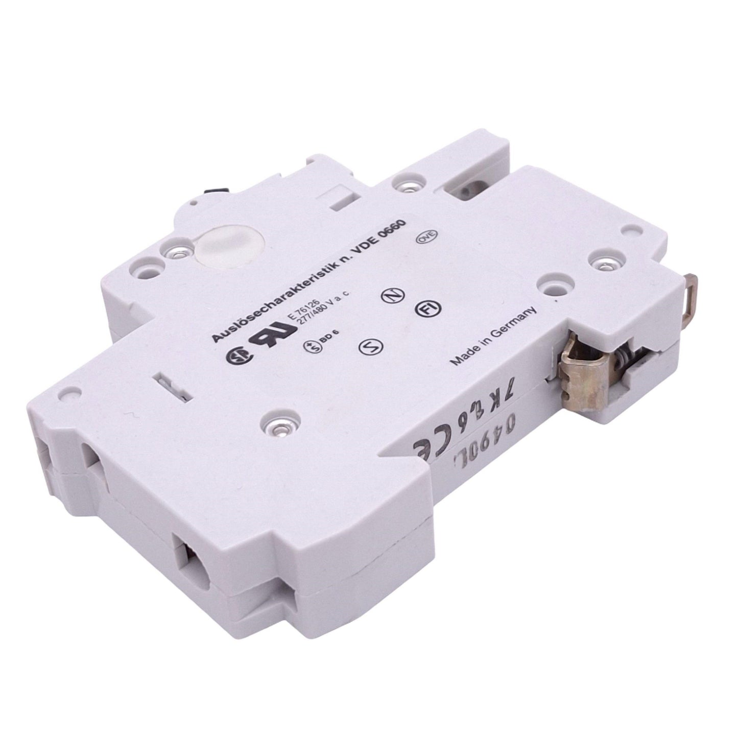 Used ABB S271-K1.6 Mini Circuit Breaker, 1-Pole 1.6A, 277/480VAC Max, DIN Rail