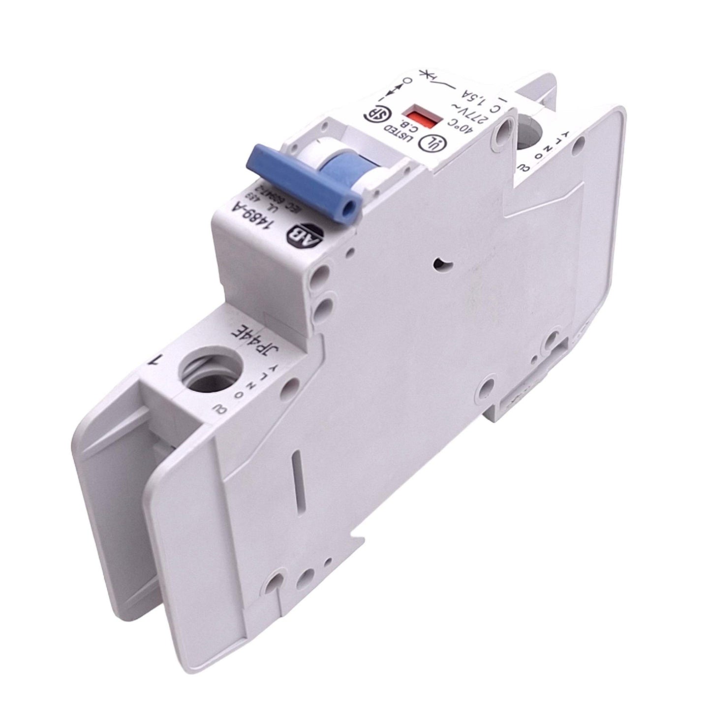 Used Allen Bradley 1489-A1C015 Circuit Breaker, 1-Pole 1.5A, 277VAC Max, DIN Rail